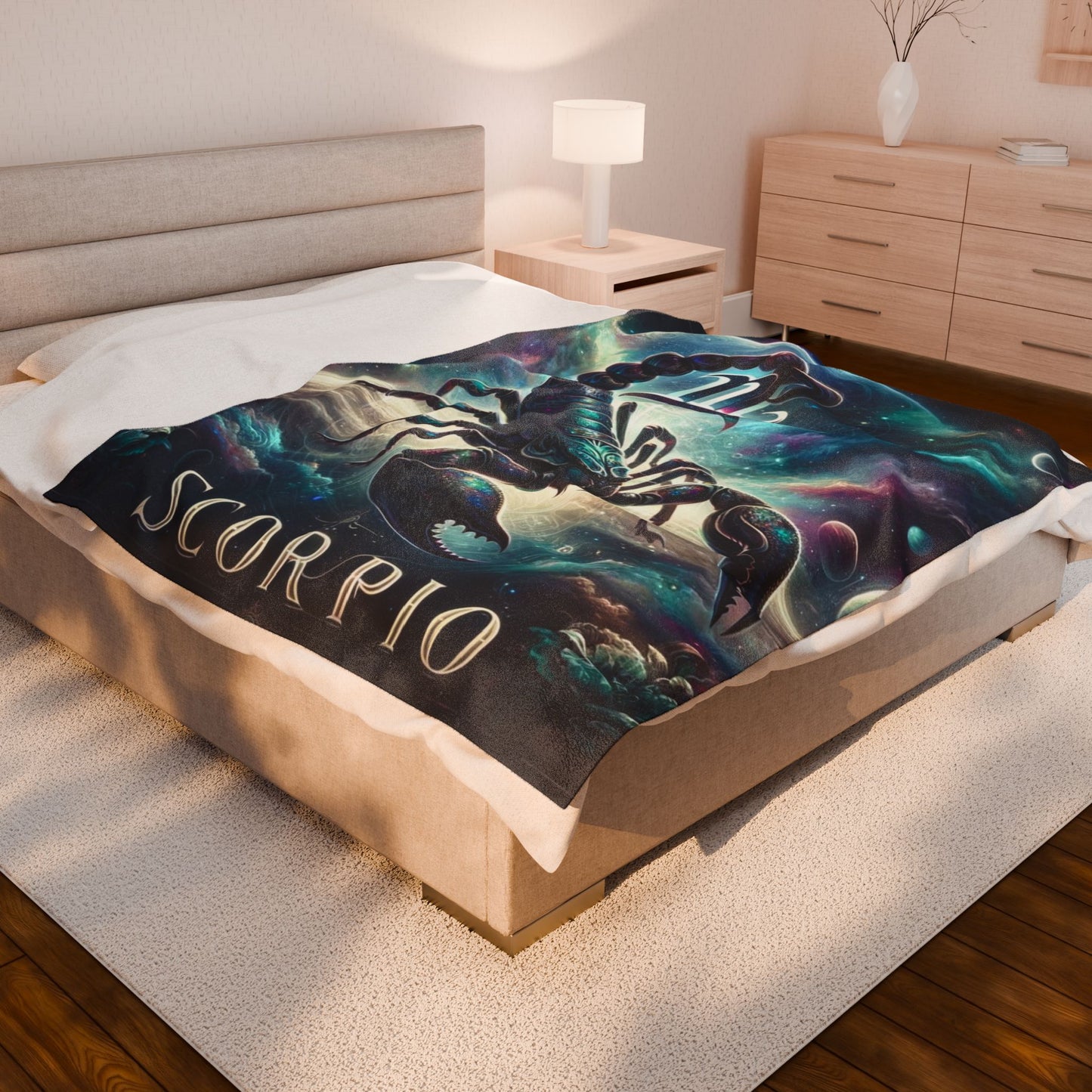 Scorpio Velveteen Plush Blanket | Zodiac Astrology Gift