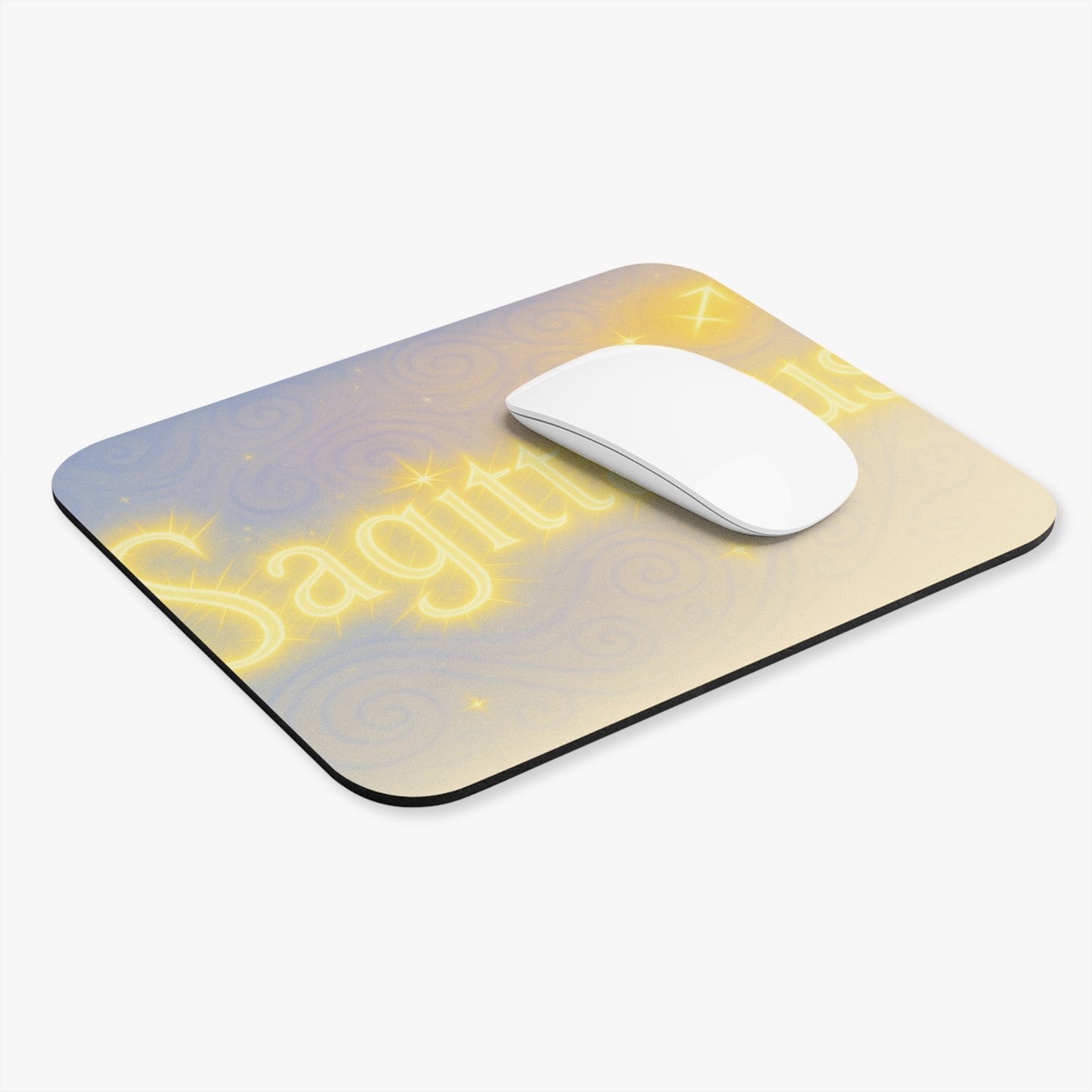 Sagittarius Glow Mouse Pad - Zodiac Sign Desk Accessory, Astrology Gift, Cosmic Decor, Office Stationery, Unique Mousepad