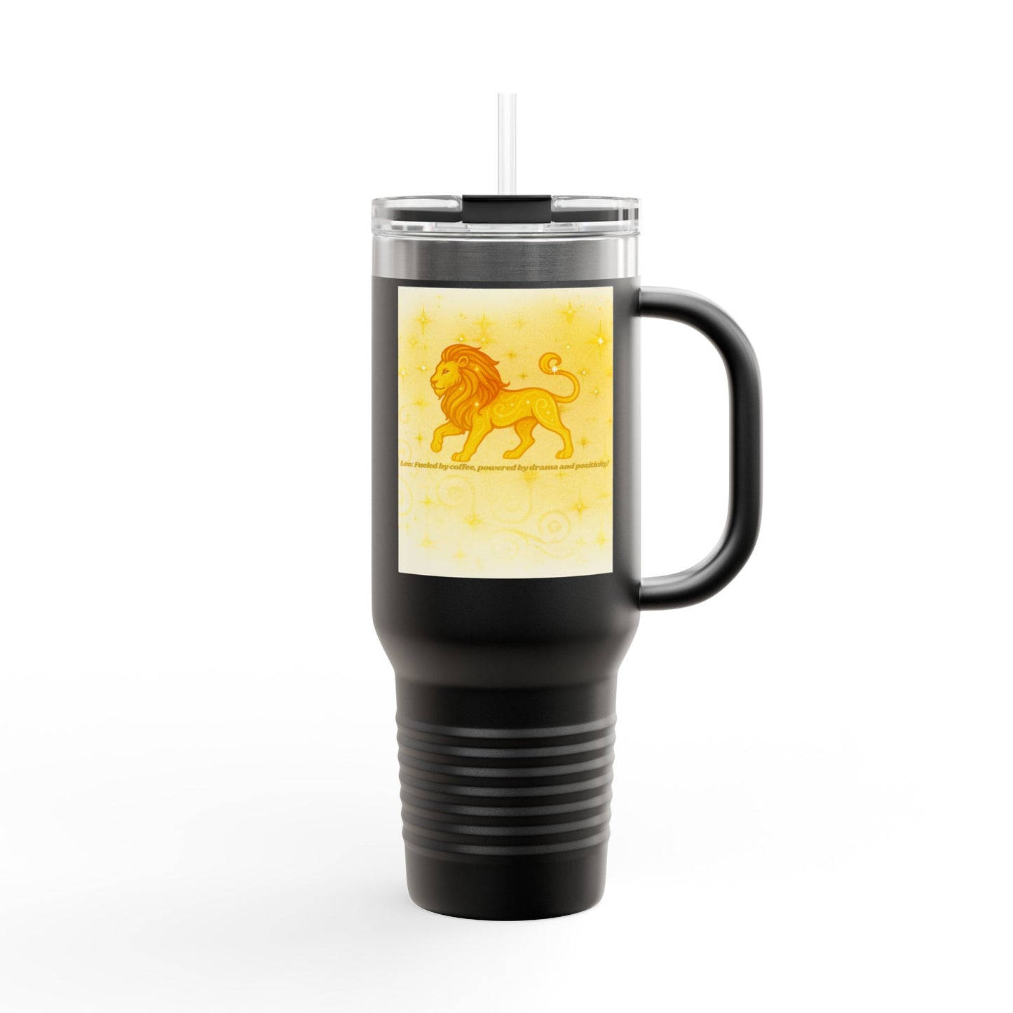 Vibrant Leo Lion Insulated Travel Mug - 40oz Tumblers for Adventurers