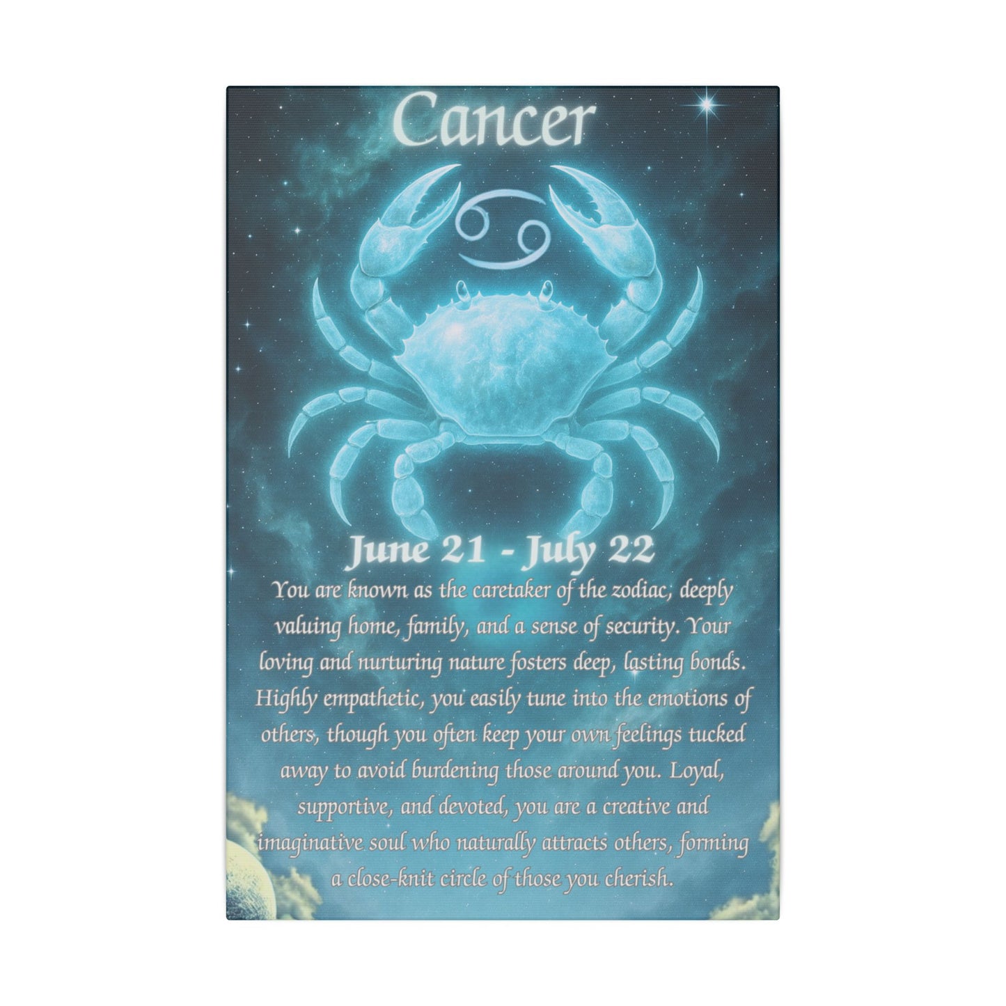 Cancer Zodiac Canvas Art - Inspiring Home Decor for Astrology Lovers