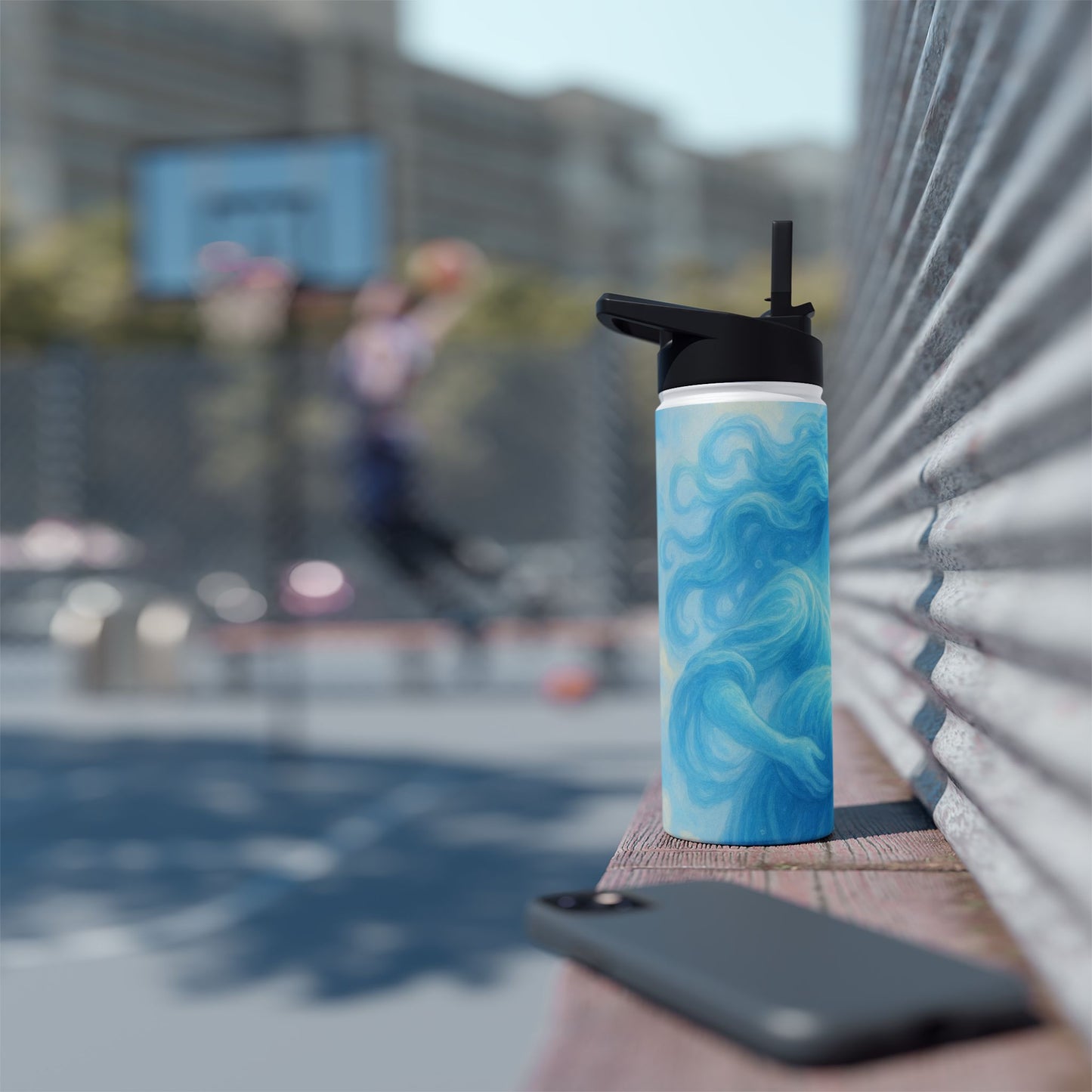 Aquarius Dreamy Goddess Water Bottle, Inspirational Hydration Gift, Eco-Friendly Travel Mug, Motivational Gym Bottle, Serenity Water Flask