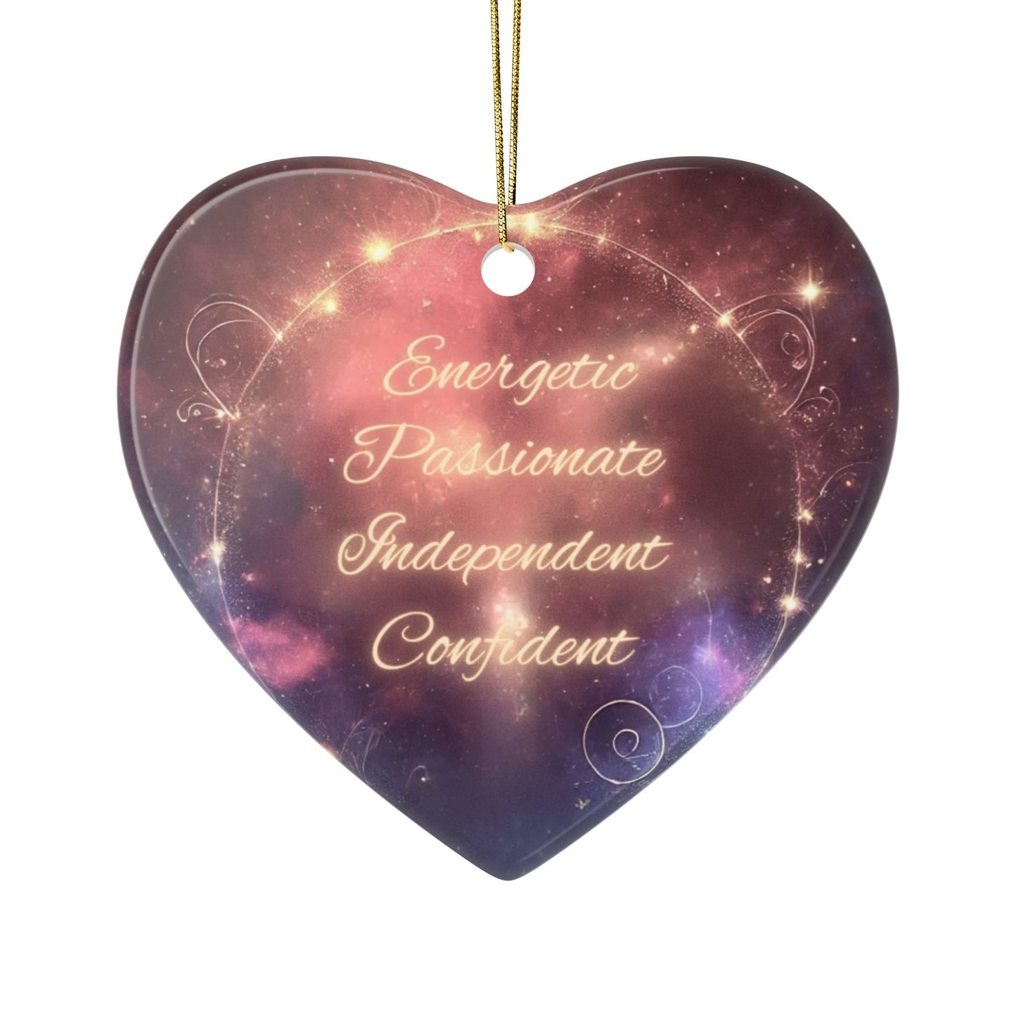 Aries Zodiac Ceramic Ornaments | 2-Sided Print for Celebrations & Decor