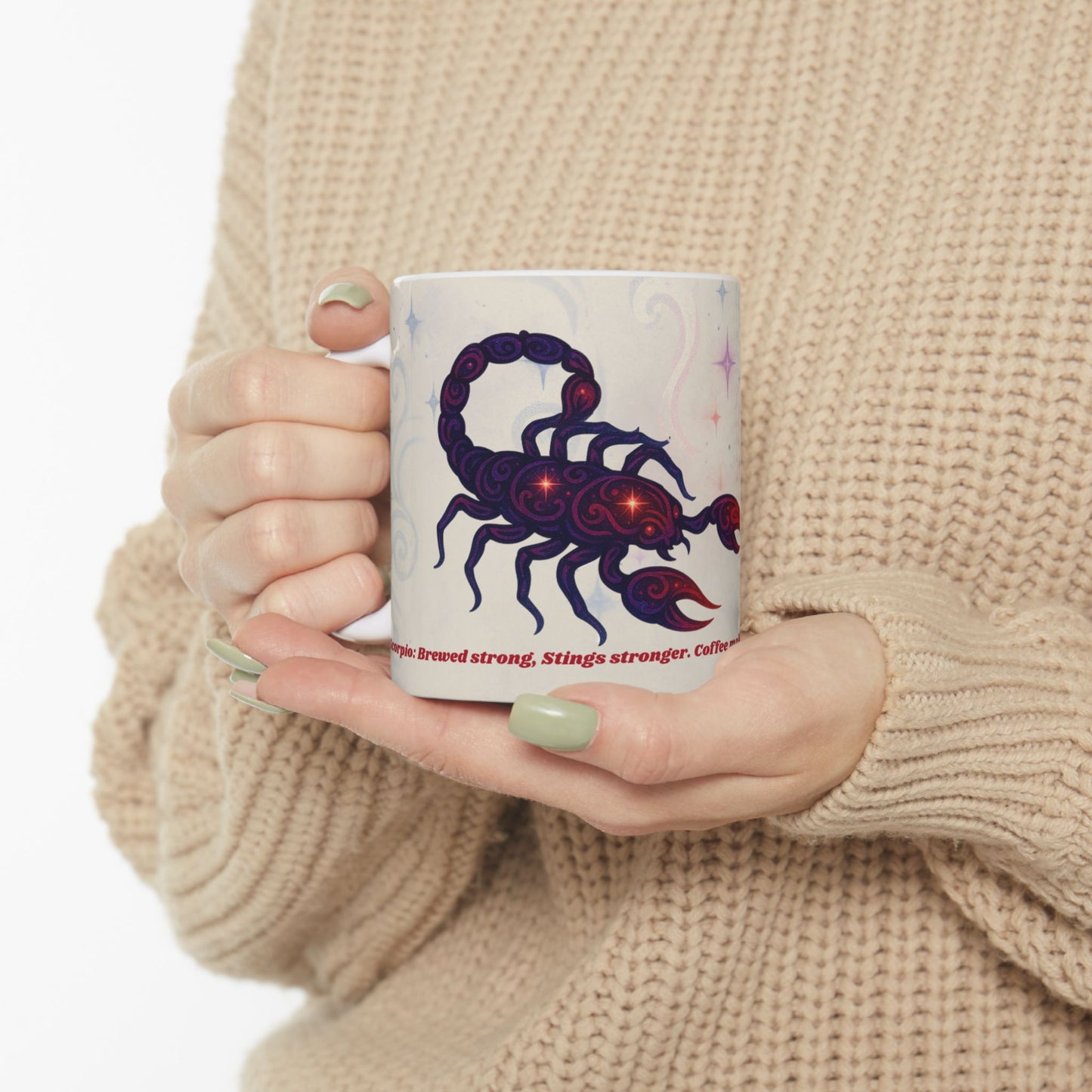 Astrology Scorpio Ceramic Mug - Coffee Makes Me Unstoppable - 11oz & 15oz