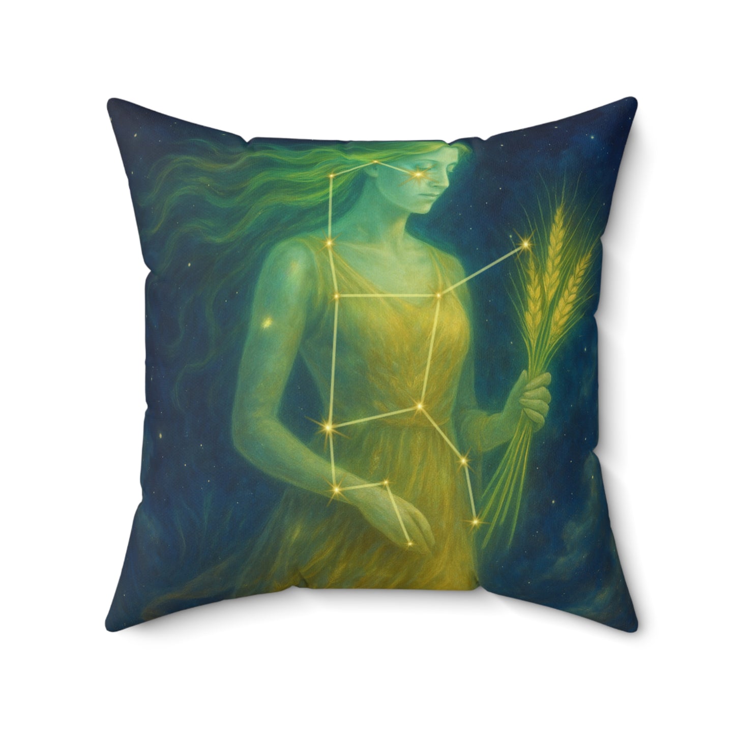 Virgo Celestial Square Pillow | Zodiac Astrology Decor