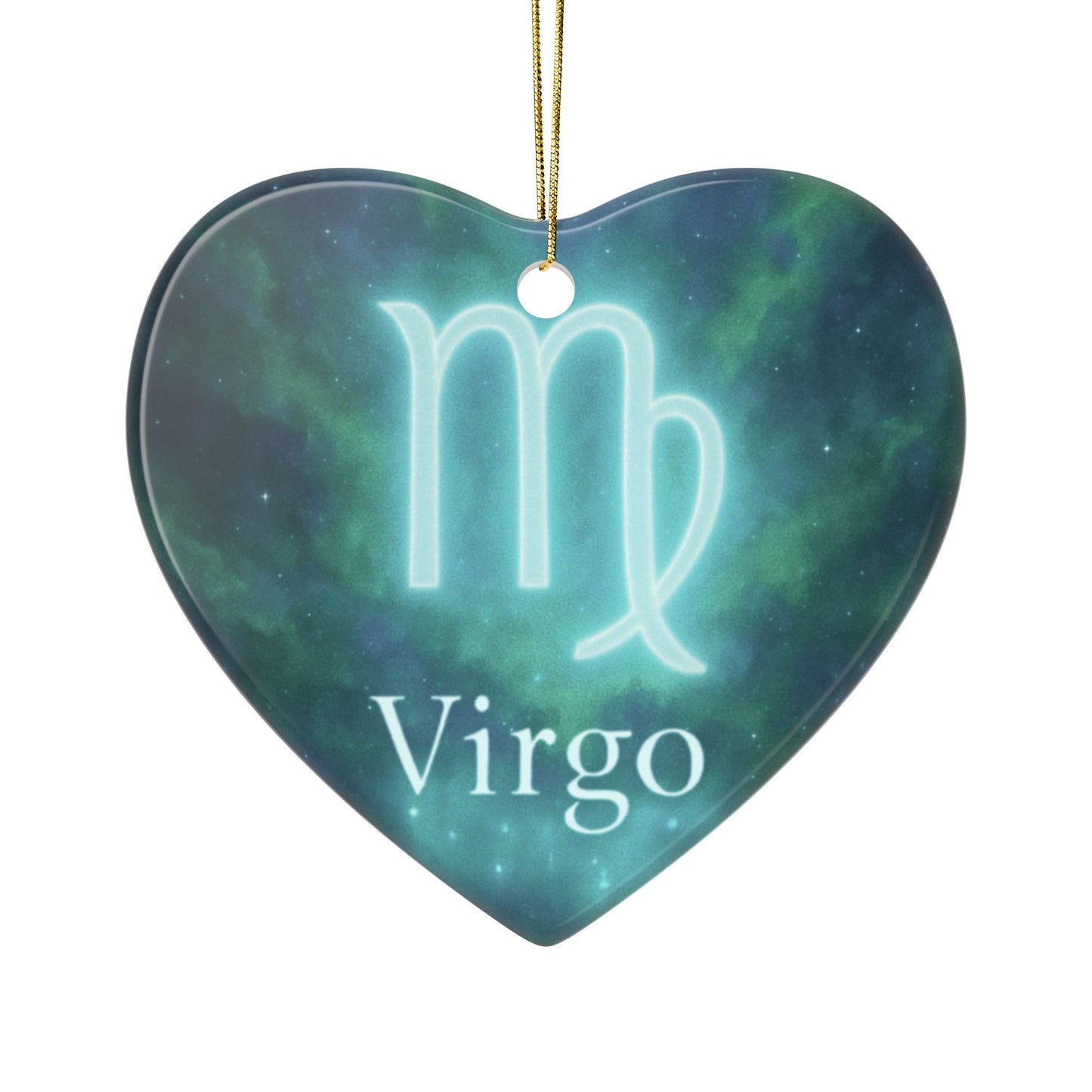 Virgo Ceramic Ornament - Two-Sided Print For Holiday Decor