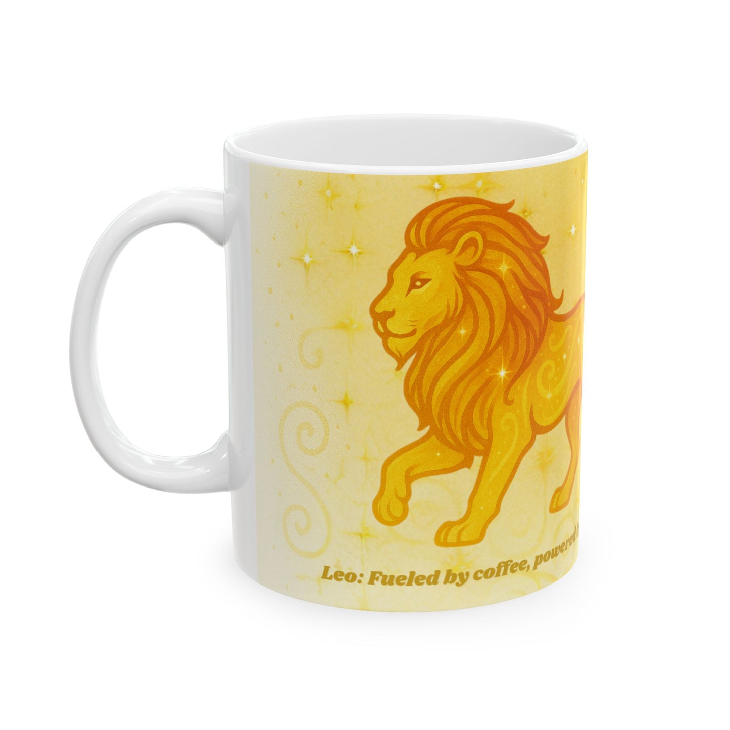 Lion Ceramic Mug - 11oz & 15oz - Perfect for Coffee Lovers and Zodiac Enthusiasts