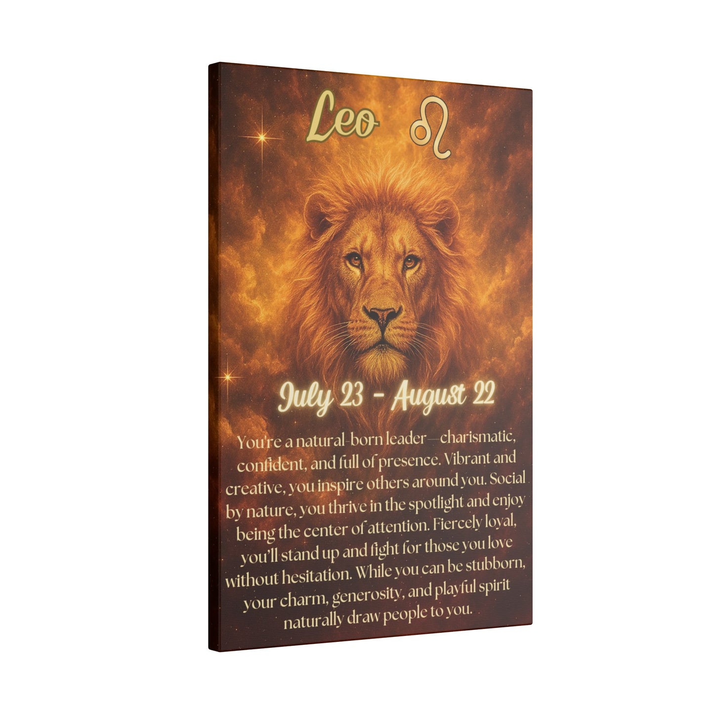 Leo Zodiac Canvas Print – Inspiring Wall Art for July-August Birthdays