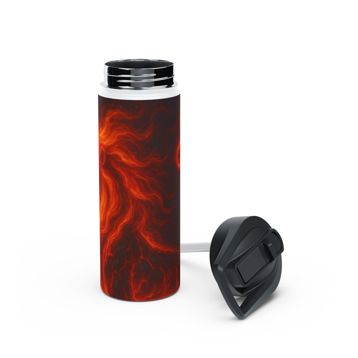 Leo Fire Flame Stainless Steel Water Bottle | Eco-Friendly Travel Mug, Fitness Motivation, Workout Bottle, Gift for Outdoor Lovers