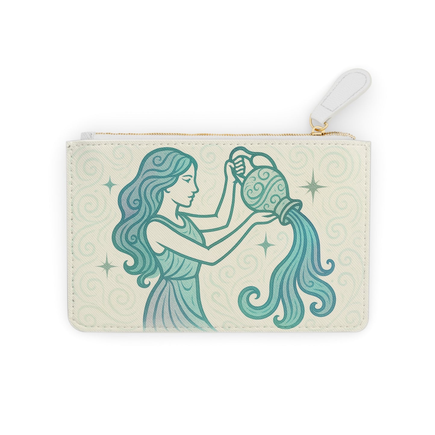 Aquarius Mini Clutch Bag, Zodiac Clutch, Astrology Wallet, Astrology Gift, Horoscope Accessory