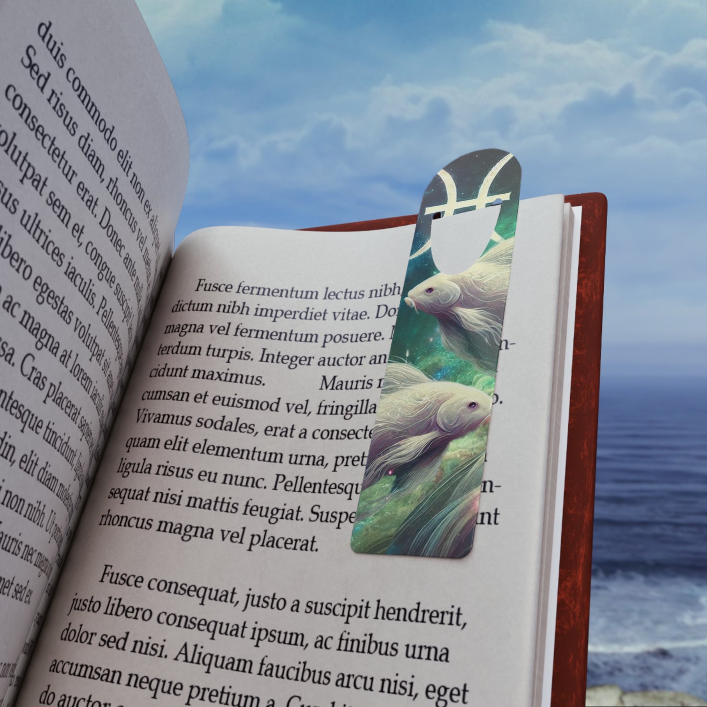 Celestial Pisces Bookmark, Astrological Bookmark, Zodiac Page Marker, Gift for Book Lovers, Astrology Decor