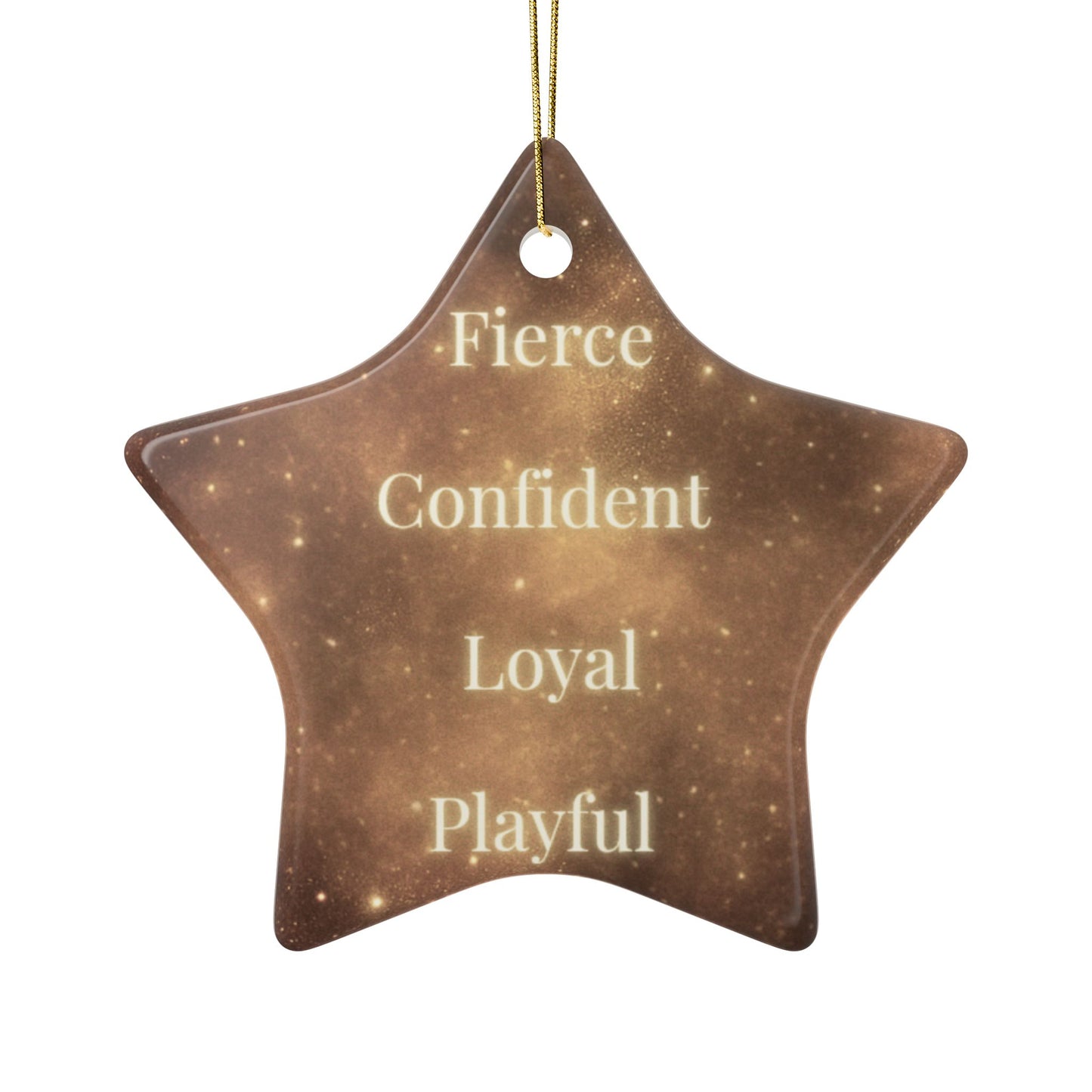 Leo Ceramic Ornament - Double-Sided Zodiac Decor for Astrology Lovers