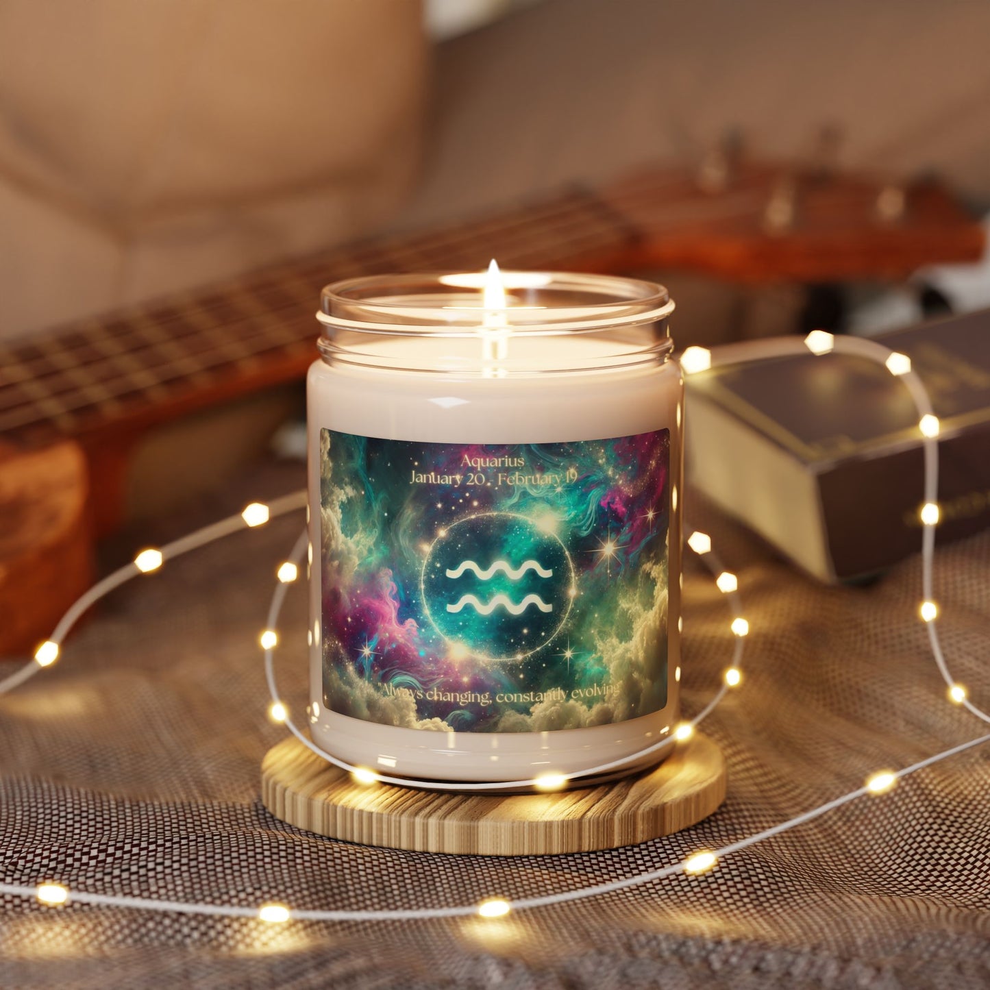 Aquarius Scented Soy Candle - 9oz Zodiac Candle for Astrology Lovers