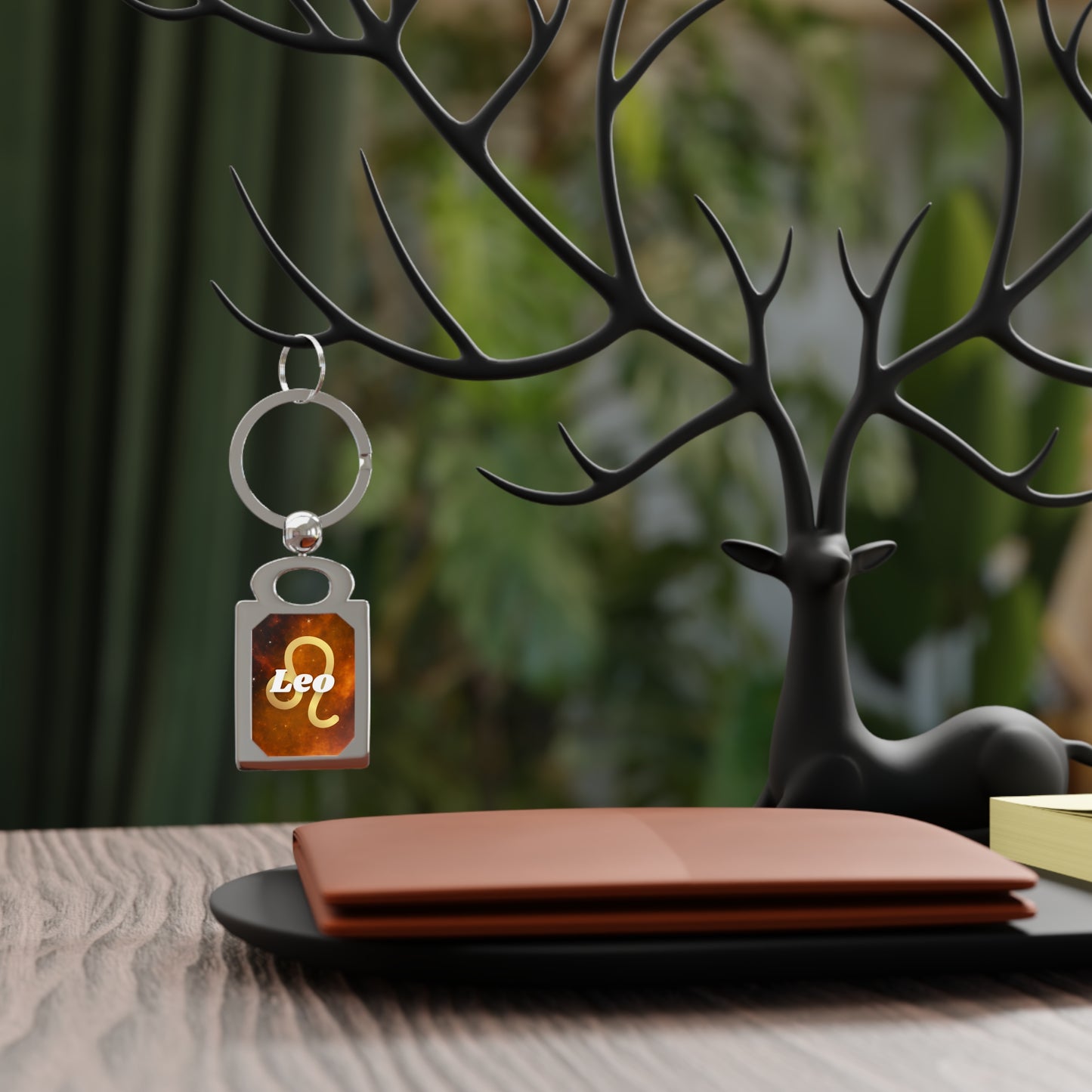 Leo Zodiac Photo Keyring - Astrological Gift for Leo Fans
