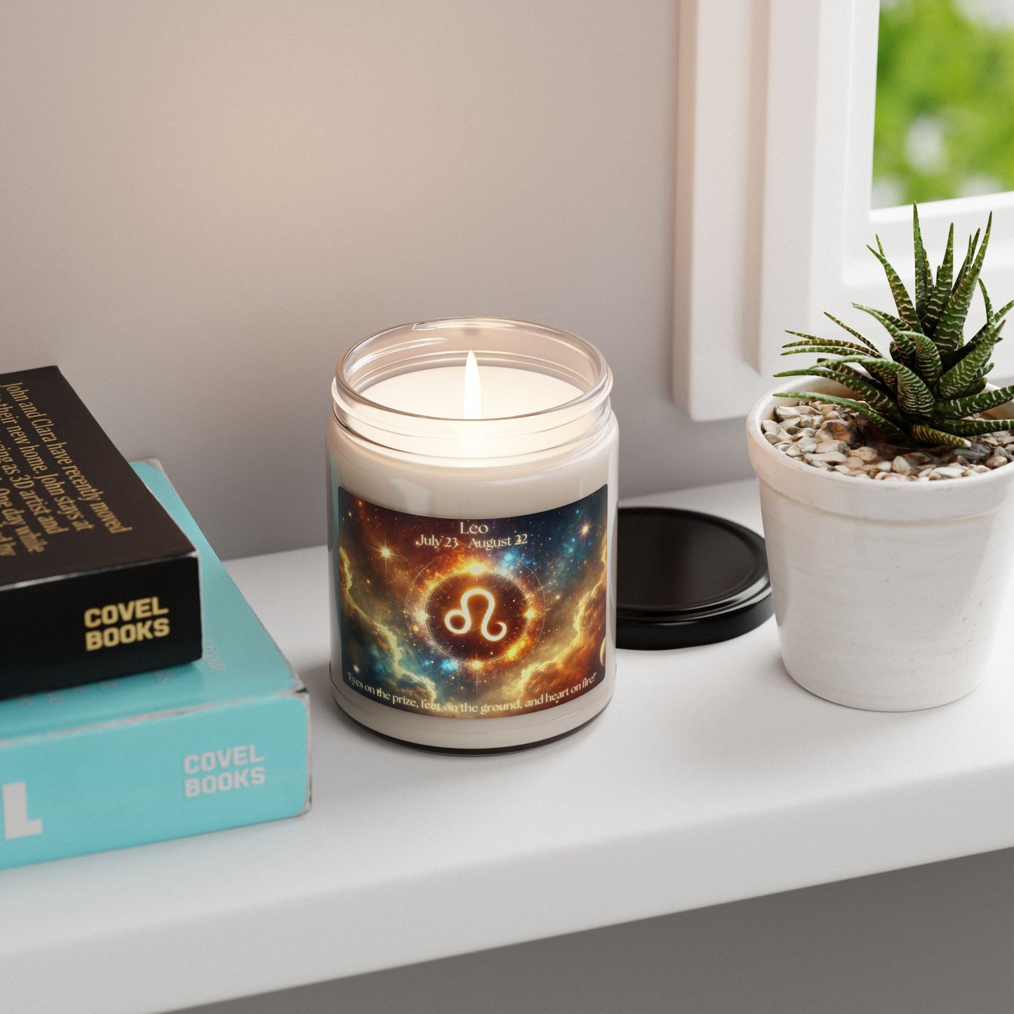 Leo Zodiac Scented Soy Candle - 9oz | Astrological Gift for Birthdays & Celebrations