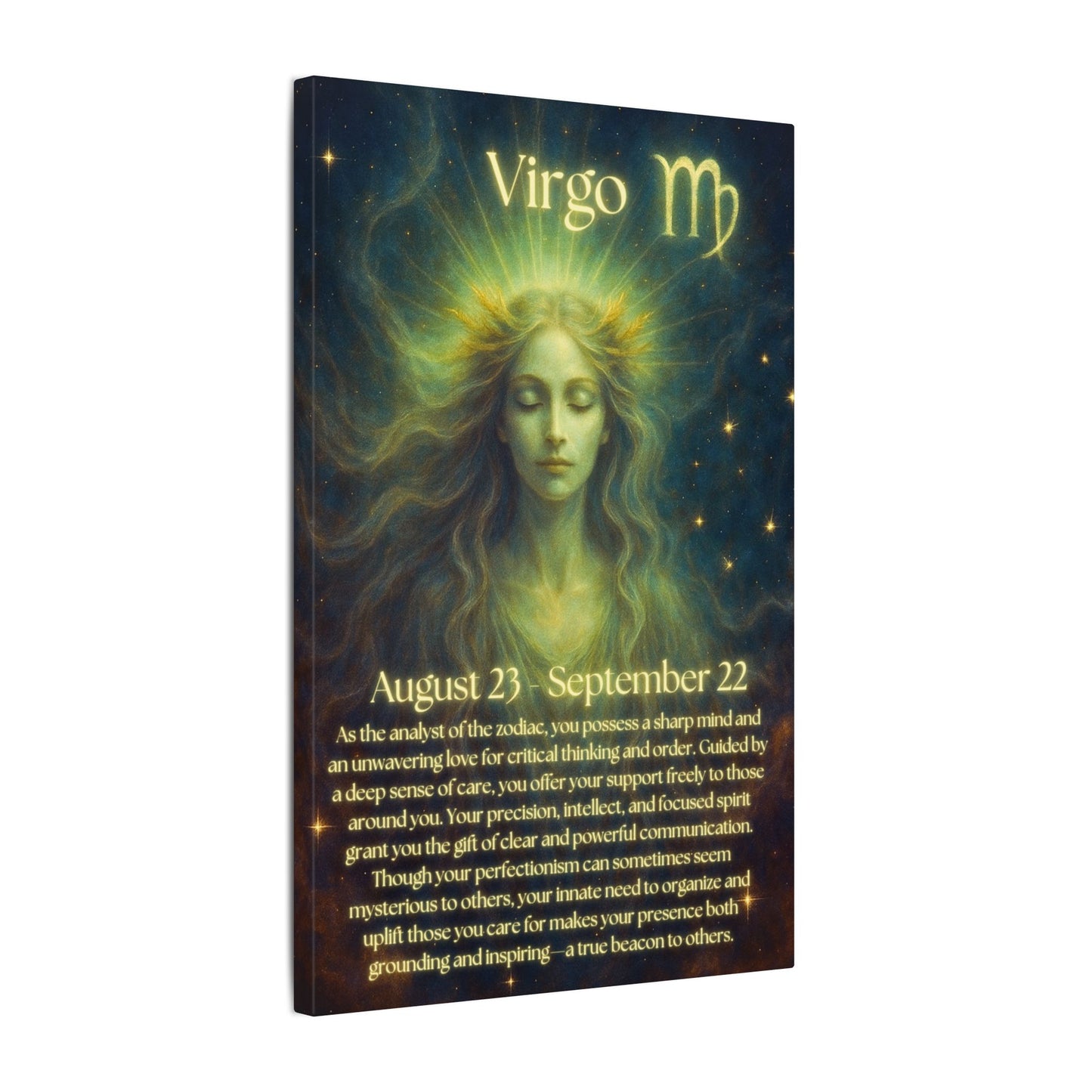 Virgo Zodiac Canvas Art - Mystic Wall Decor for Astrology Lovers