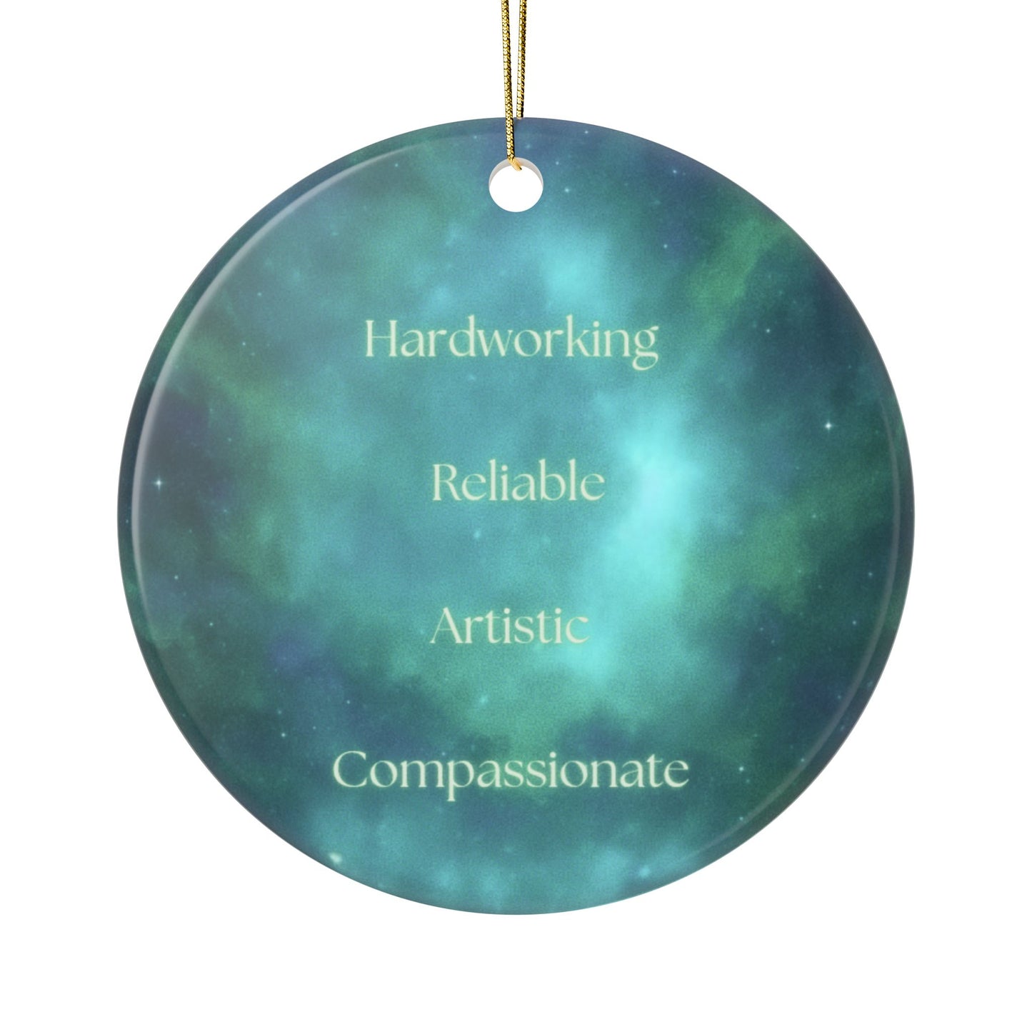 Virgo Ceramic Ornament - Two-Sided Print For Holiday Decor