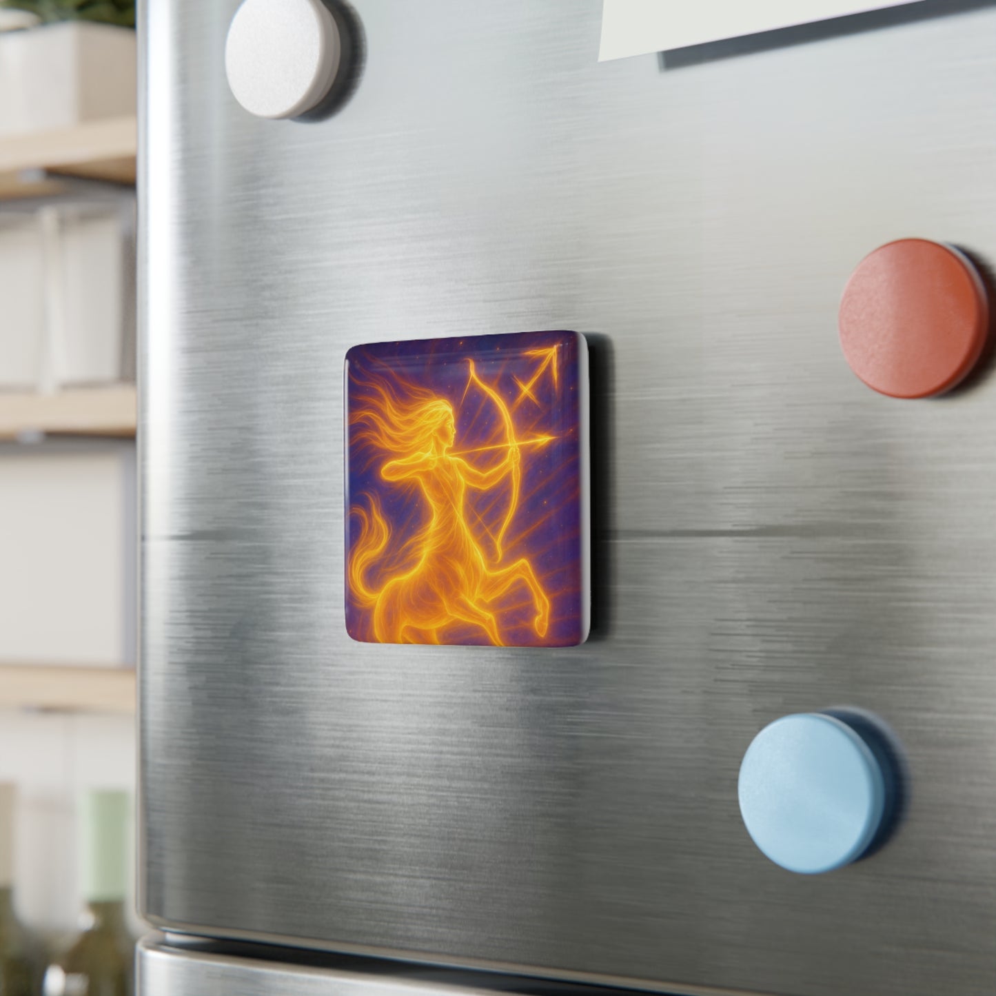 Celestial Sagittarius Magnet | Astrology Decor, Zodiac Gift, Home Decor, Refrigerator Magnet, Astrology Lover Gift
