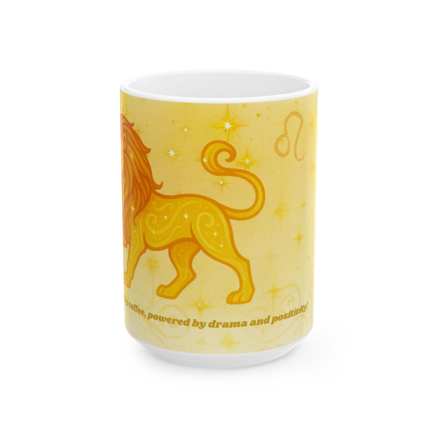 Lion Ceramic Mug - 11oz & 15oz - Perfect for Coffee Lovers and Zodiac Enthusiasts