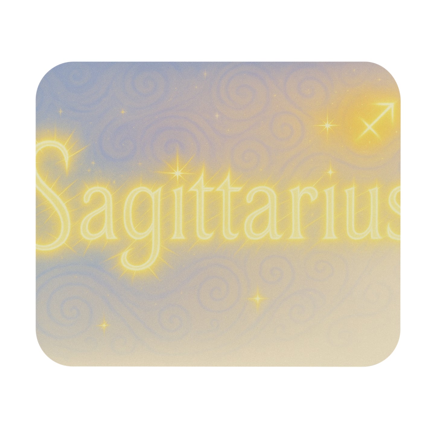 Sagittarius Glow Mouse Pad - Zodiac Sign Desk Accessory, Astrology Gift, Cosmic Decor, Office Stationery, Unique Mousepad