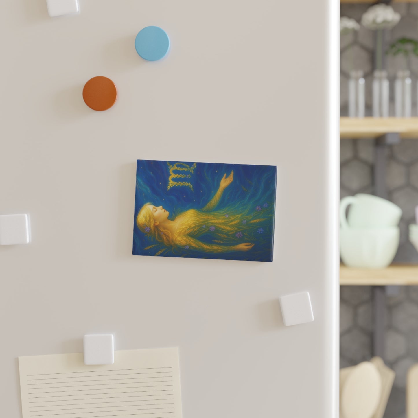 Dreamy Goddess Magnets, Celestial Decor, Spiritual Gifts, Home Office Accessories, Art Print Magnet Set