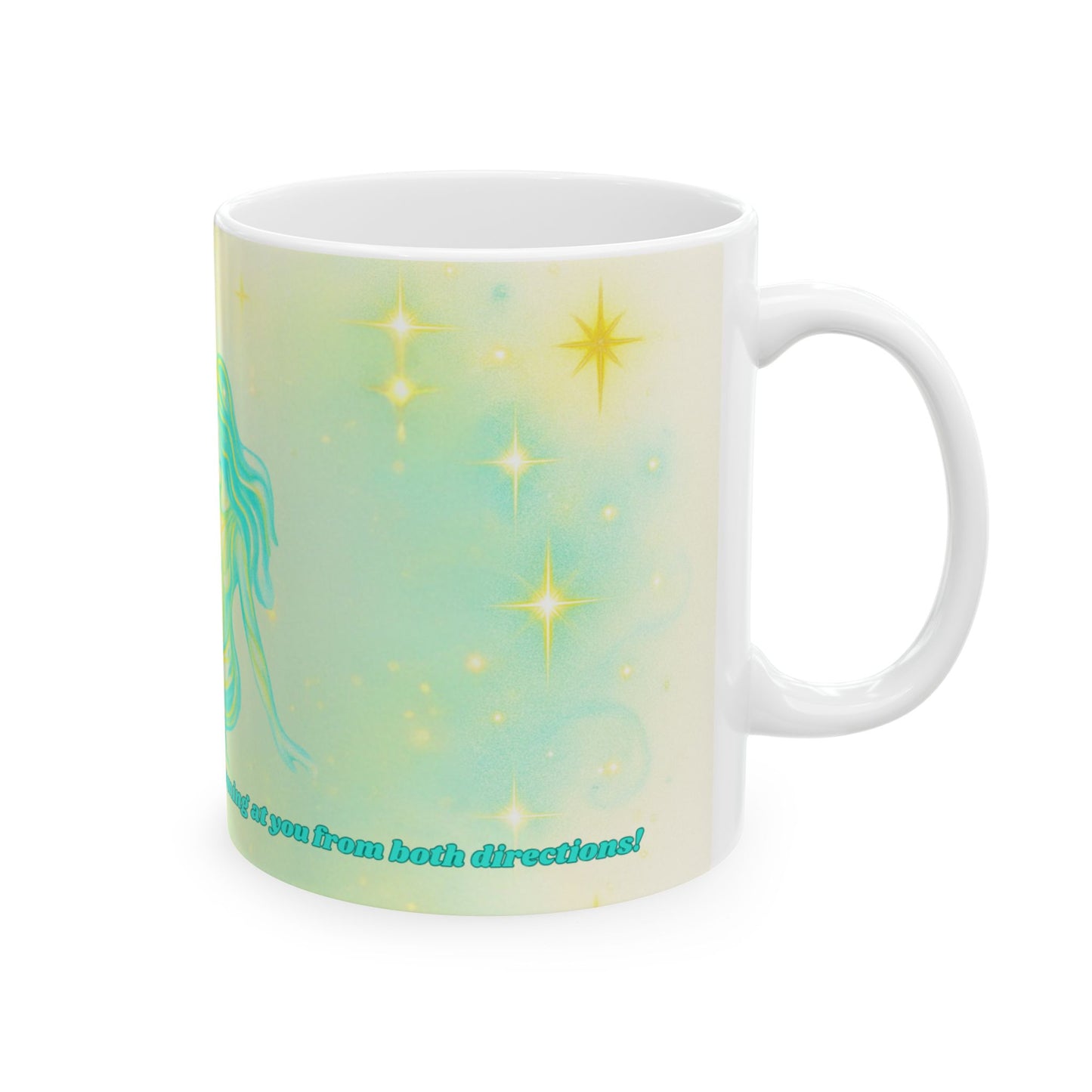 Gemini Zodiac Ceramic Mug - 11oz & 15oz - Mystical Twin Design for Astrology Lovers