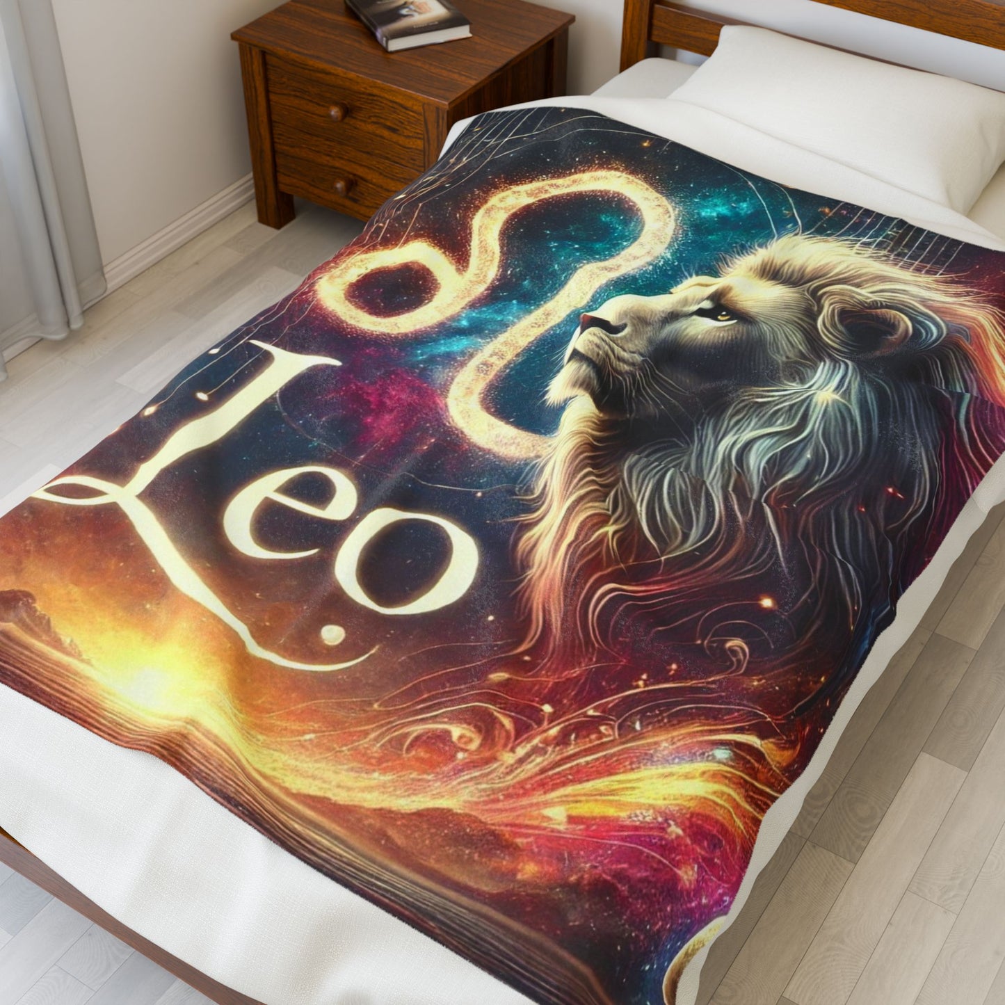 Leo Zodiac Velveteen Plush Blanket