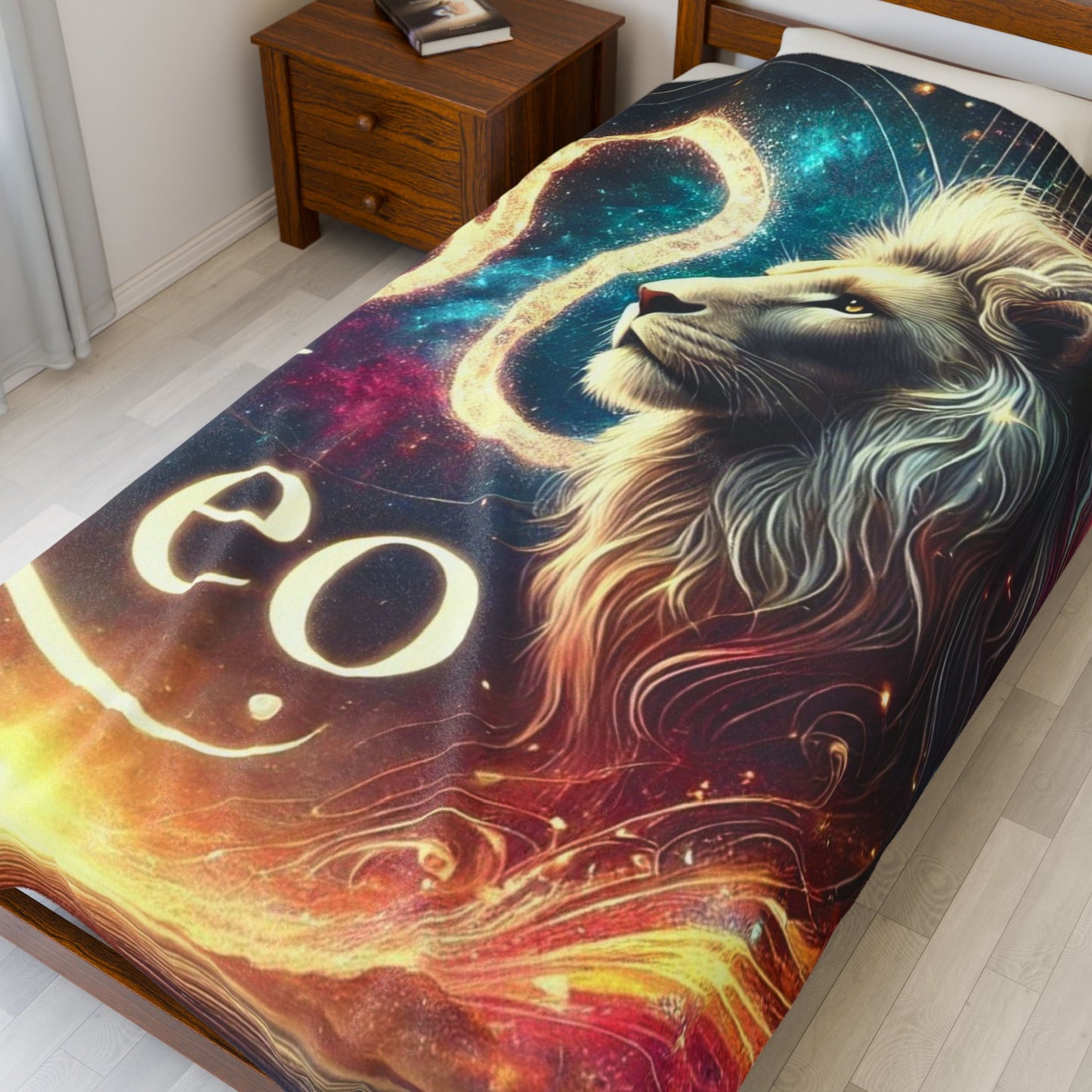 Leo Zodiac Velveteen Plush Blanket