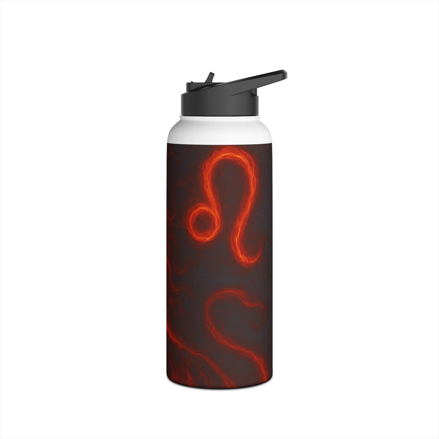 Leo Fire Flame Stainless Steel Water Bottle | Eco-Friendly Travel Mug, Fitness Motivation, Workout Bottle, Gift for Outdoor Lovers
