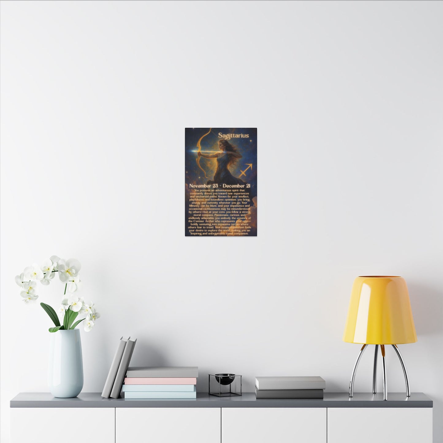 Sagittarius Wall Art - Zodiac Canvas Print for Astrology Lovers