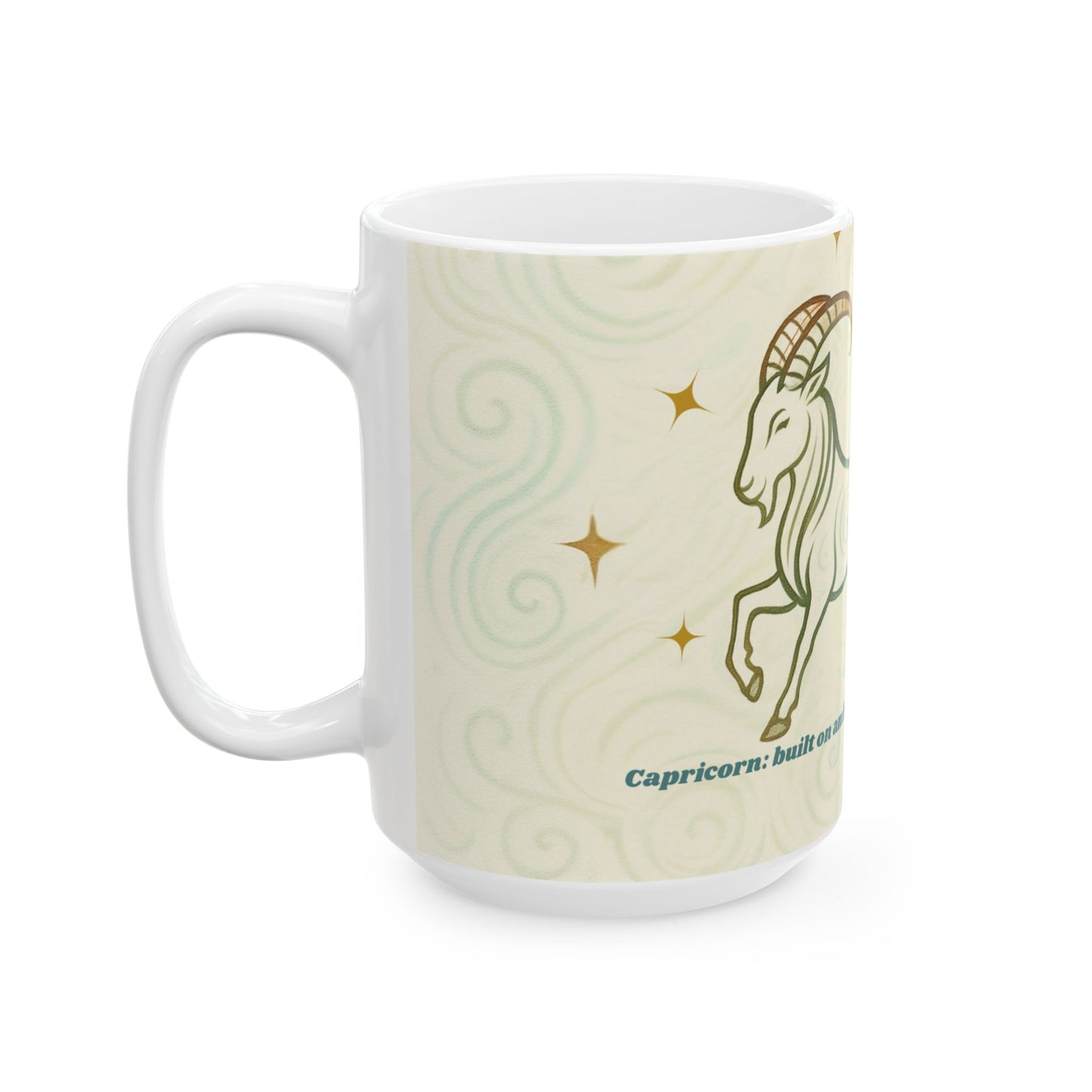 Capricorn Zodiac Ceramic Mug - 11oz & 15oz - Built on Ambition and Brewed Coffee