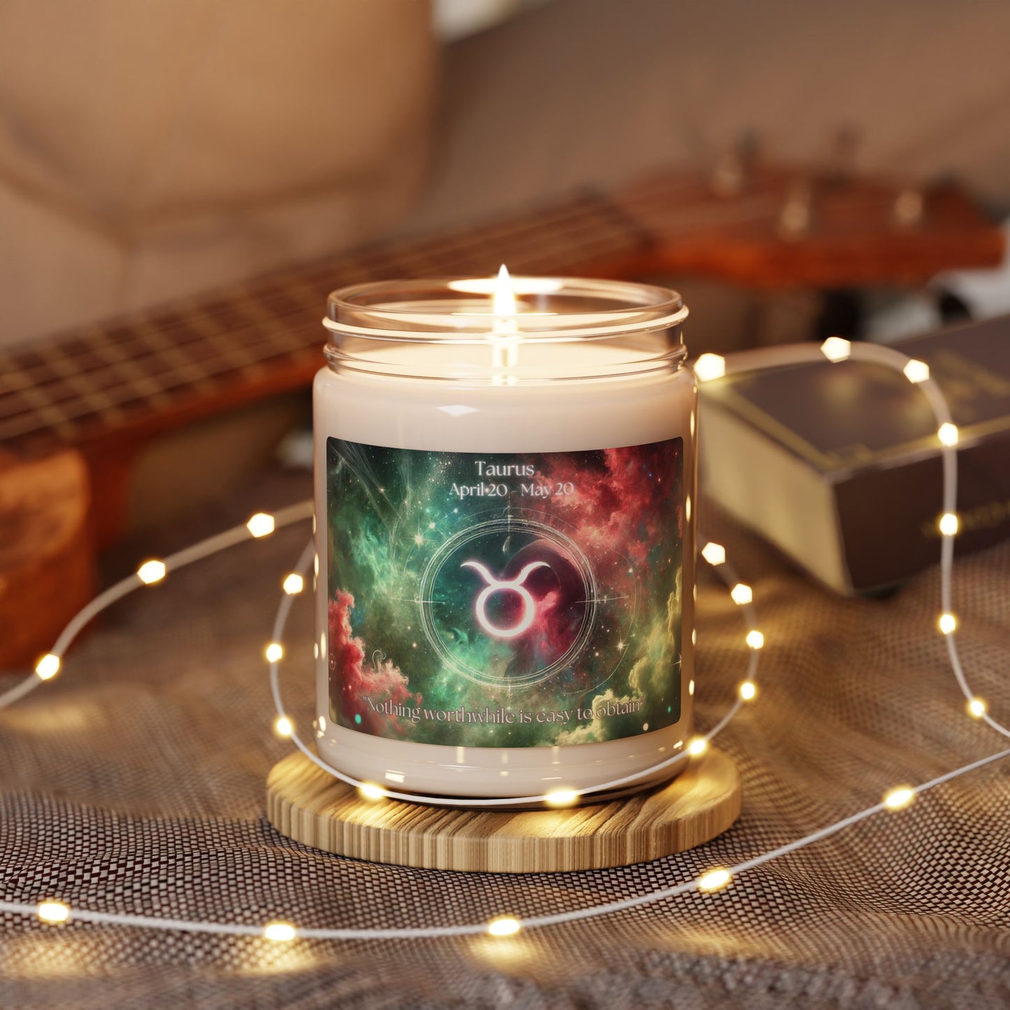 Taurus Scented Soy Candle - 9oz Zodiac Candle for Astrology Lovers