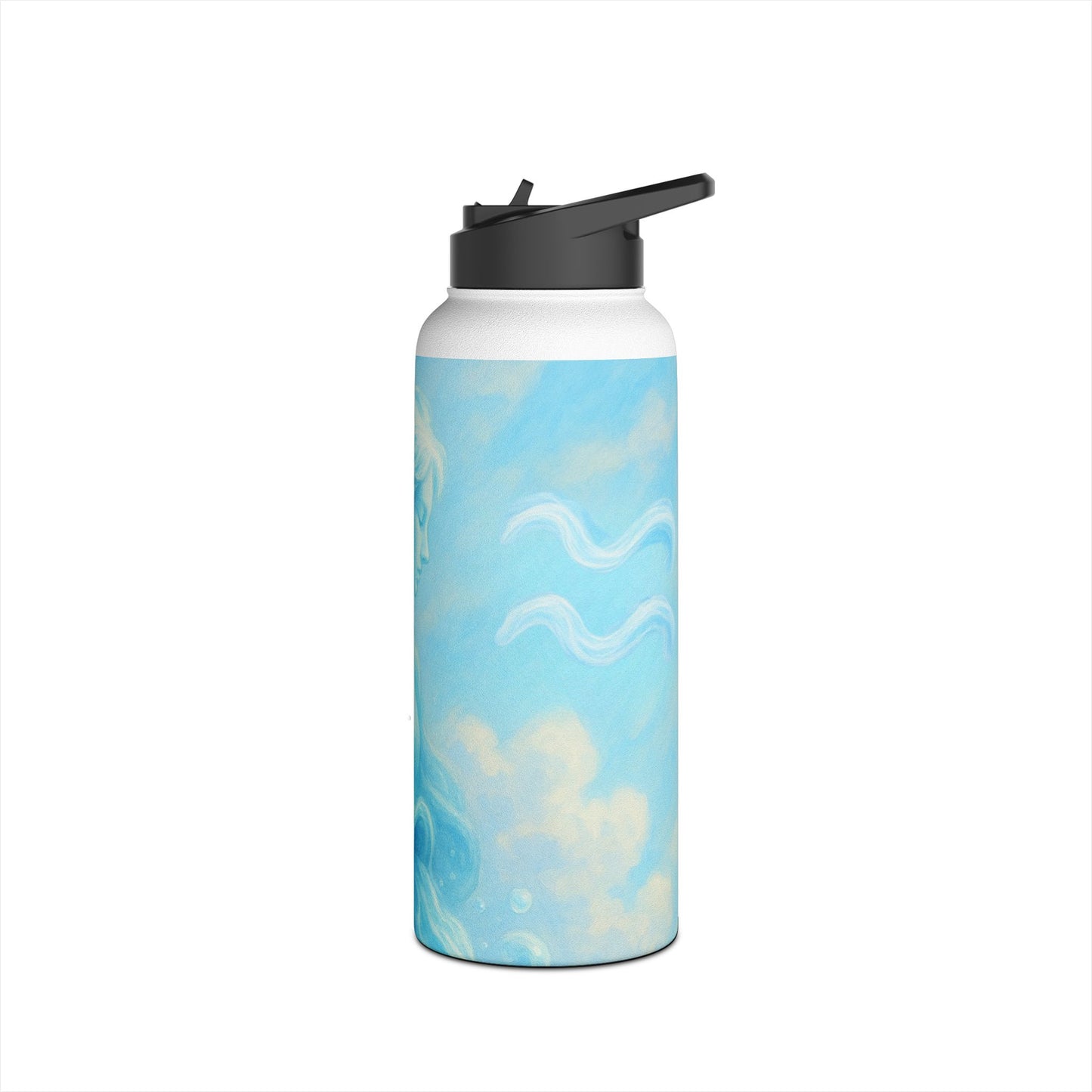 Aquarius Dreamy Goddess Water Bottle, Inspirational Hydration Gift, Eco-Friendly Travel Mug, Motivational Gym Bottle, Serenity Water Flask