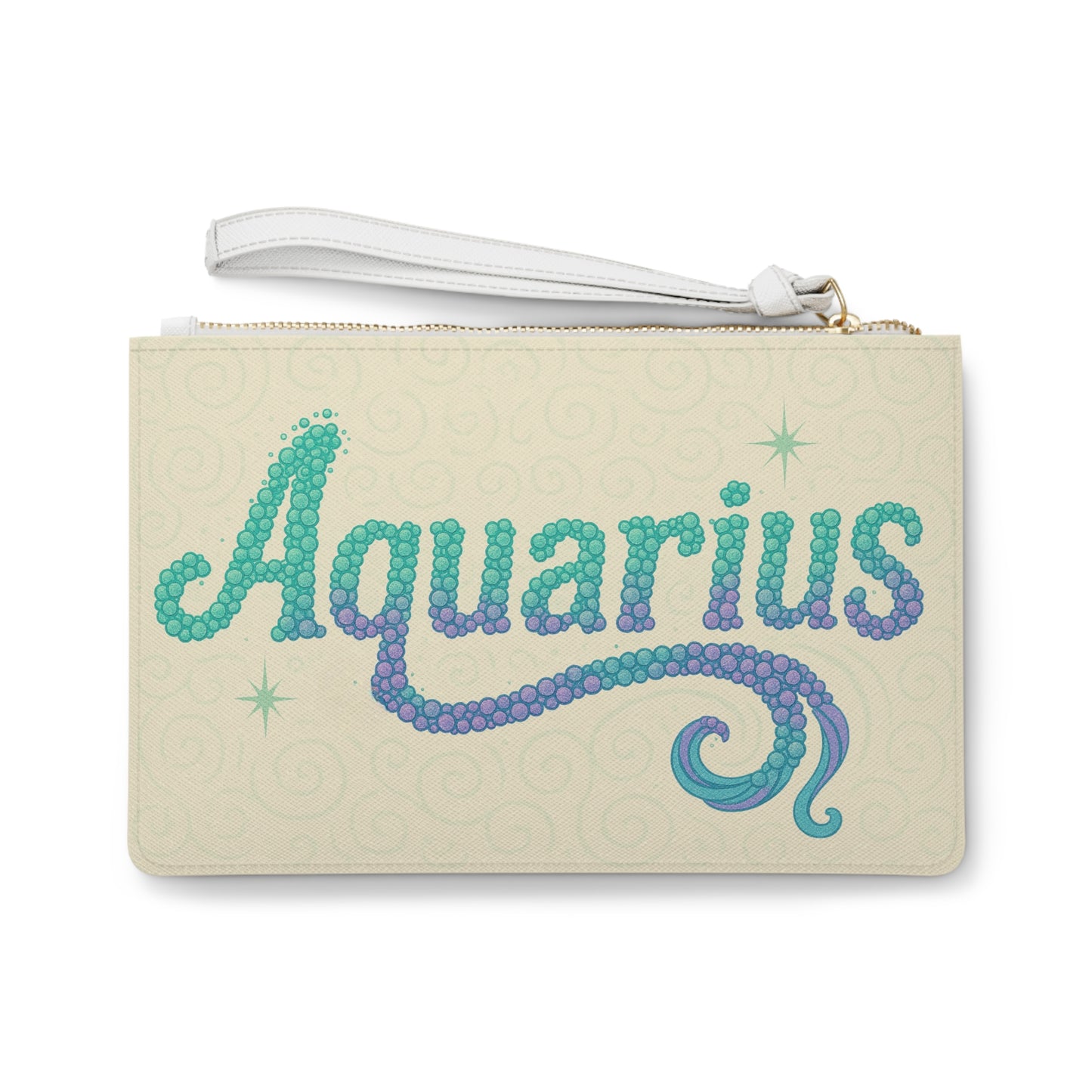 Aquarius Zodiac Clutch Bag - Stylish Astrology Accessory