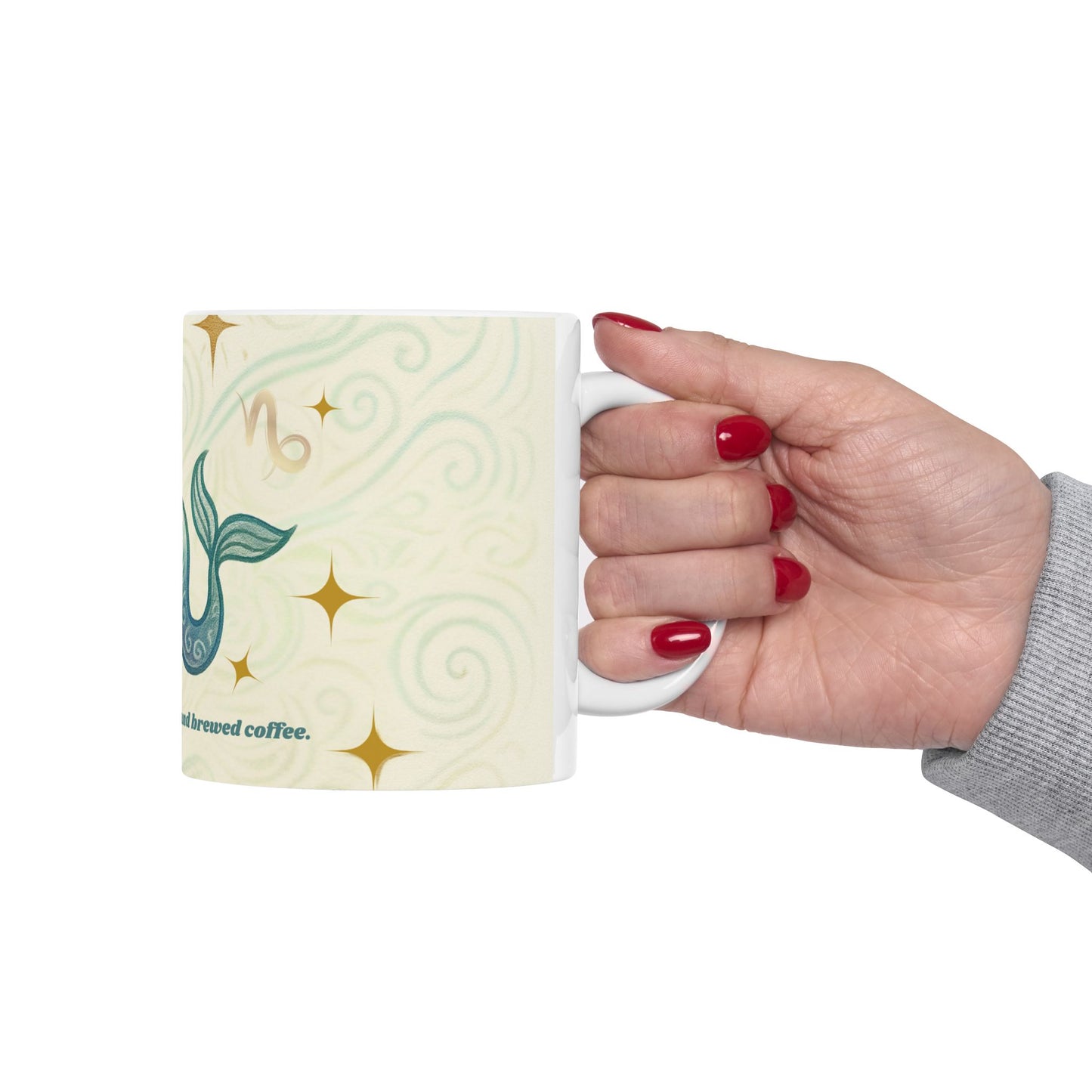 Capricorn Zodiac Ceramic Mug - 11oz & 15oz - Built on Ambition and Brewed Coffee