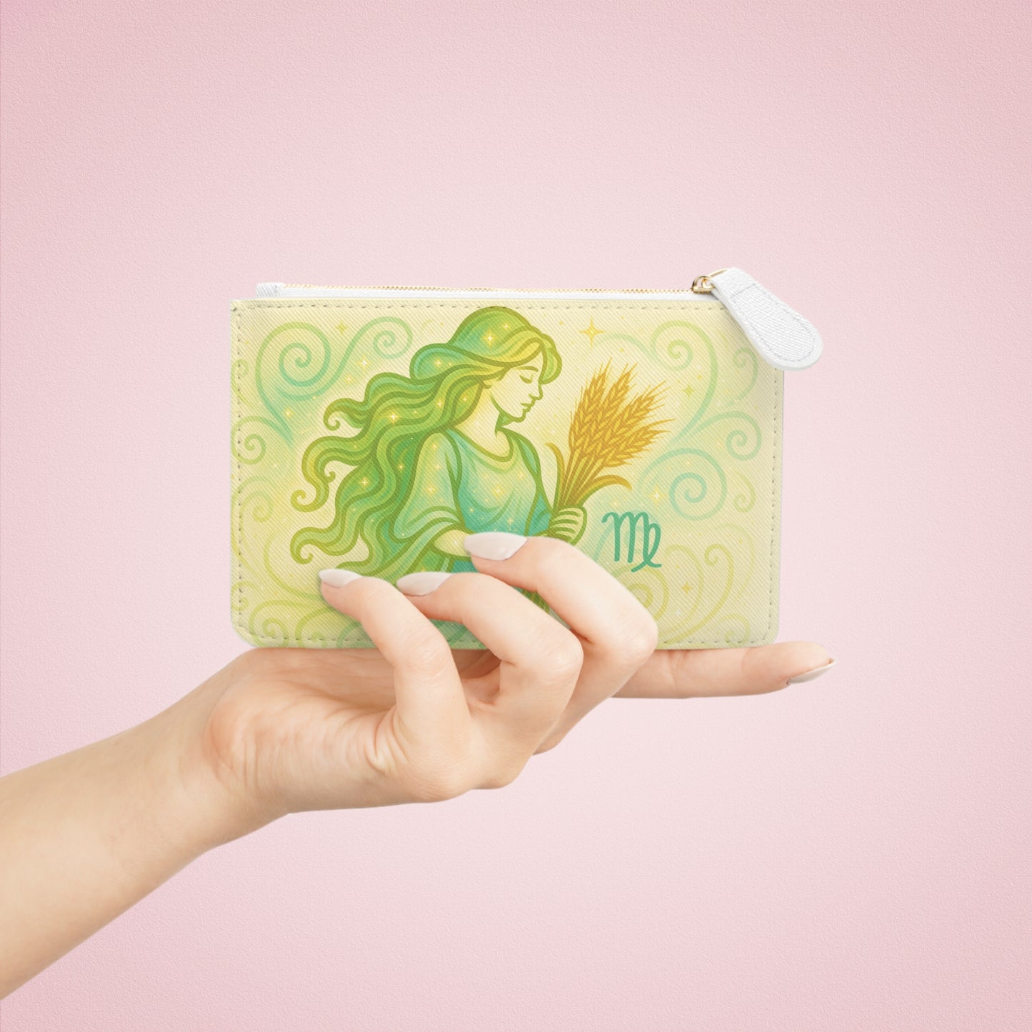 Virgo Mini Clutch Bag, Zodiac Pouch, Astrology Wallet, Gifts for Virgo, Celestial Clutch, Birthday Accessory