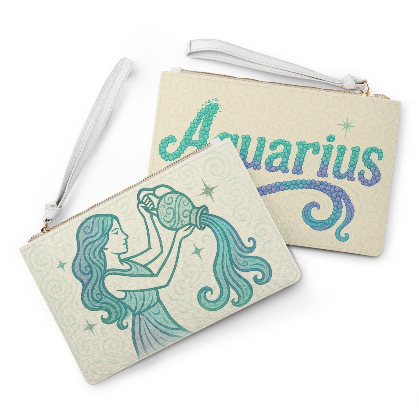 Aquarius Zodiac Clutch Bag - Stylish Astrology Accessory