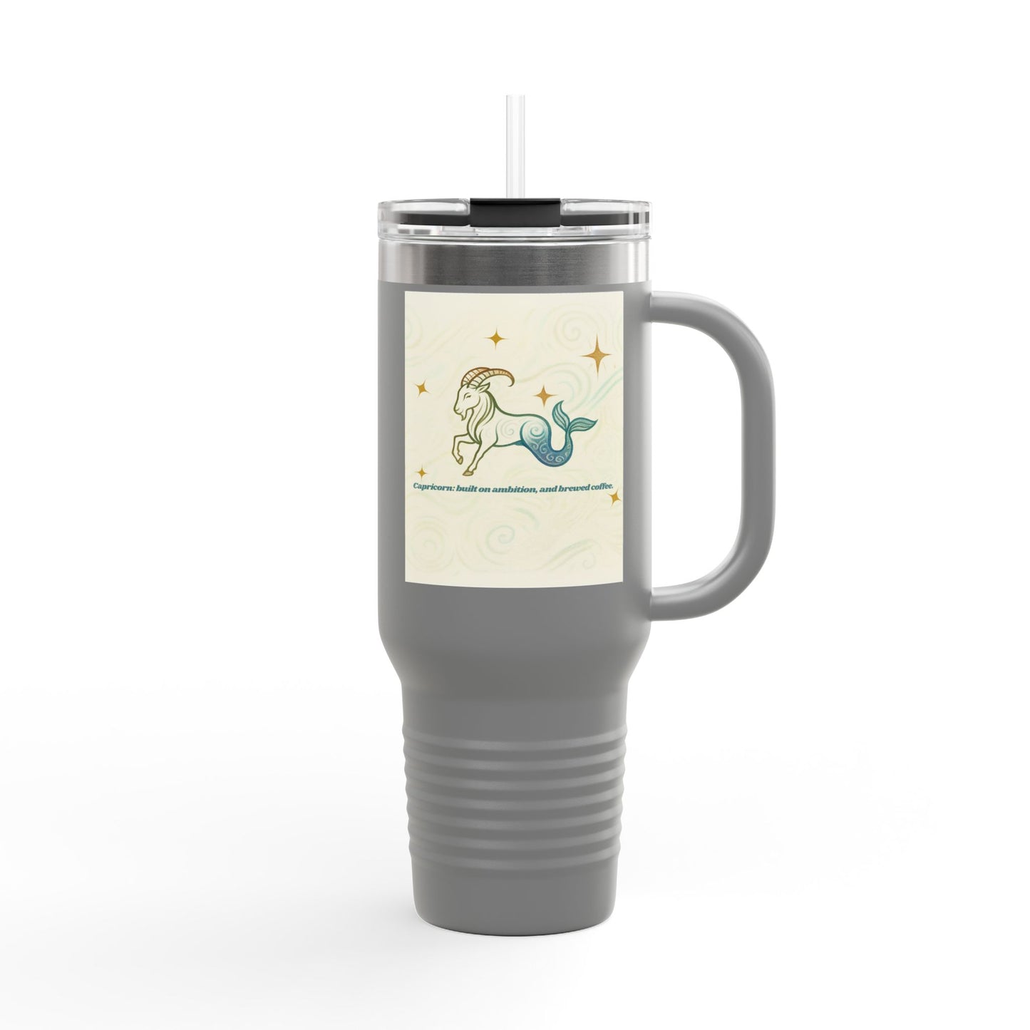 Capricorn Insulated Travel Mug - 40oz Adventure Cup with Inspirational Quote