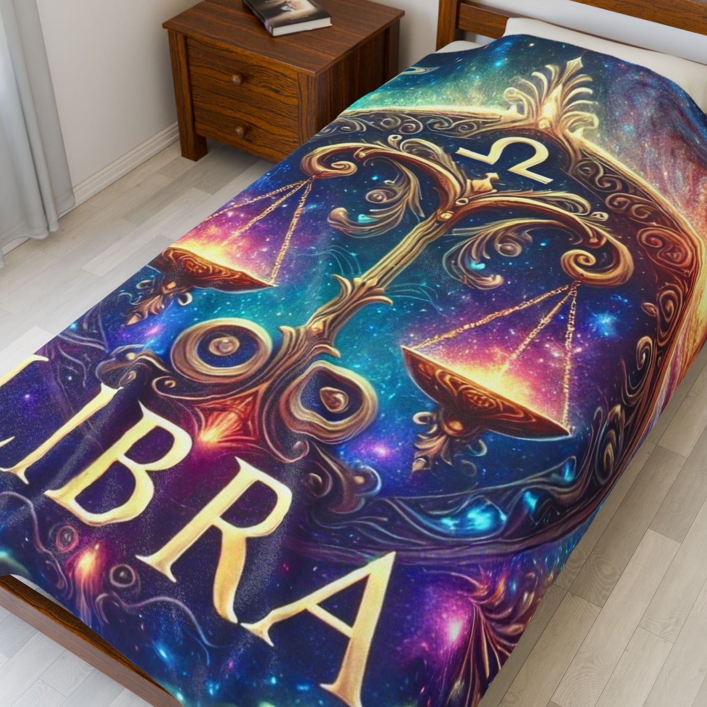 Libra Velveteen Plush Blanket - Astrological Cozy Throw for Astrology Lovers
