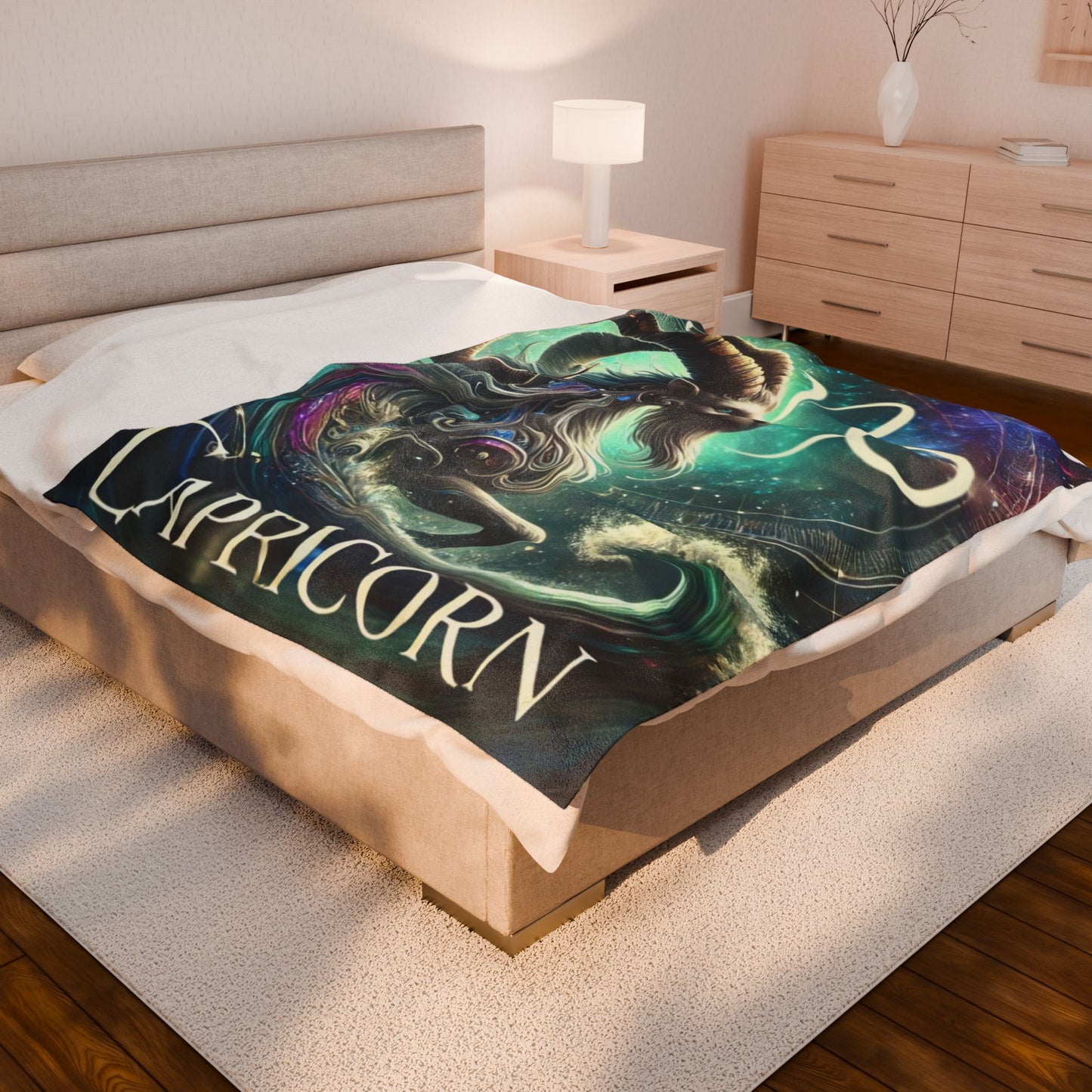 Comfortable Capricorn Velveteen Plush Blanket