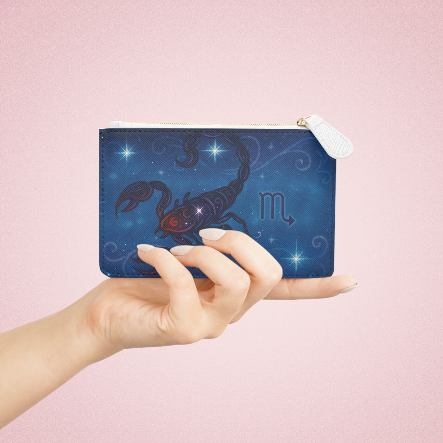 Scorpio Zodiac Mini Clutch Bag | Astrology Accessory, Horoscope Gift, Night Out Pouch, Celestial Design, Zodiac Sign Wallet