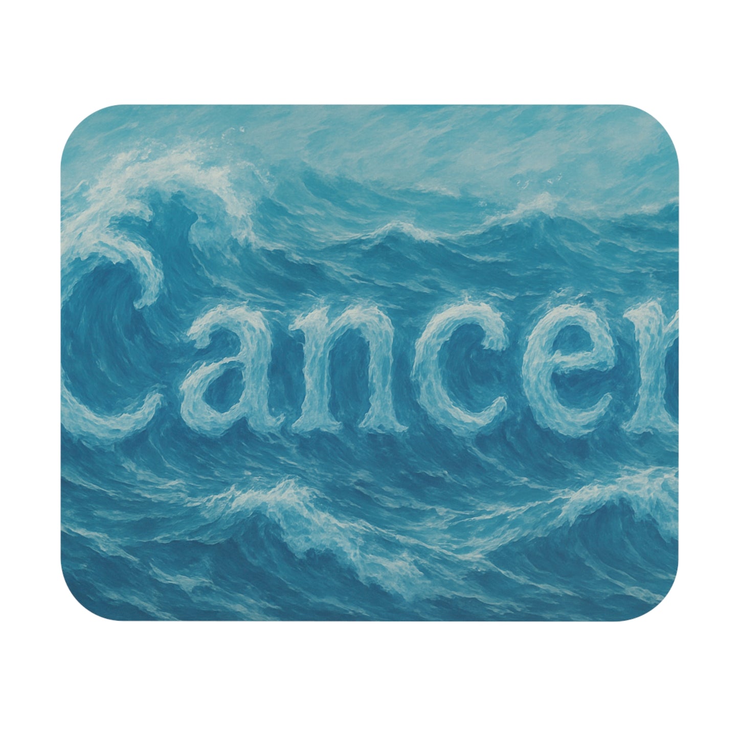 Ocean-Inspired Cancer Zodiac Mouse Pad, Astrology Desk Accessory, Gifts for Astrology Lovers, Ocean Wave Decor, Personalized Mouse Mat