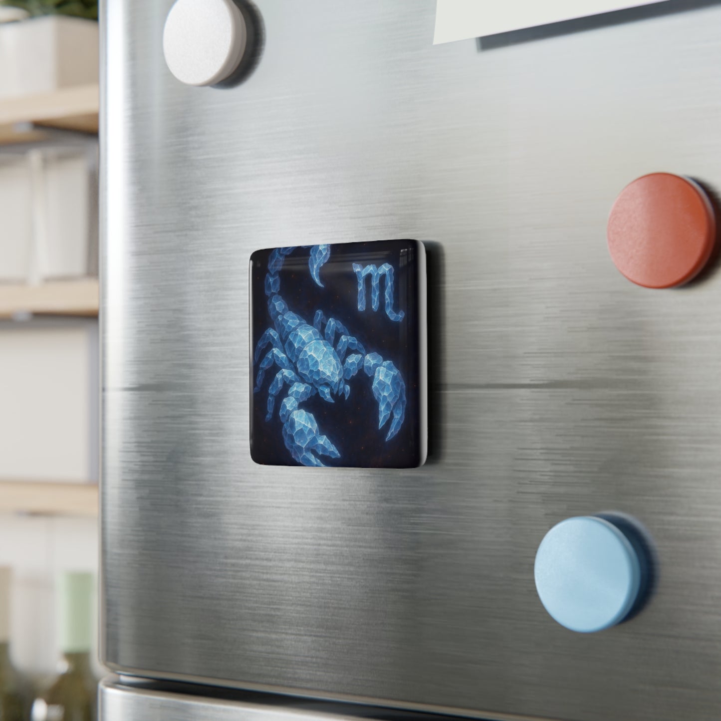 Scorpio Zodiac Porcelain Magnet, Astrological Decor, Astrology Gift, Home or Office Magnet, Birthday Gift for Scorpio