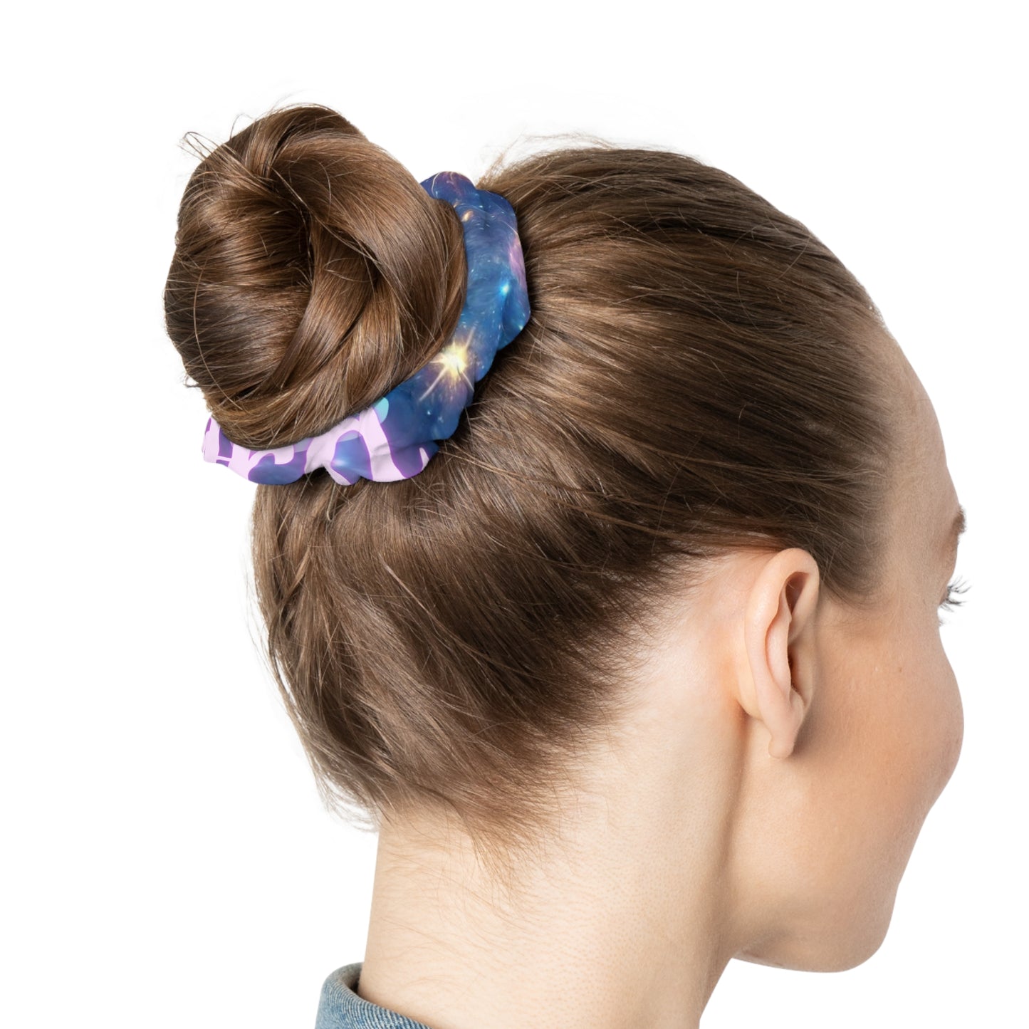Libra Galaxy Scrunchie - Colorful Hair Accessory for Trendy Style
