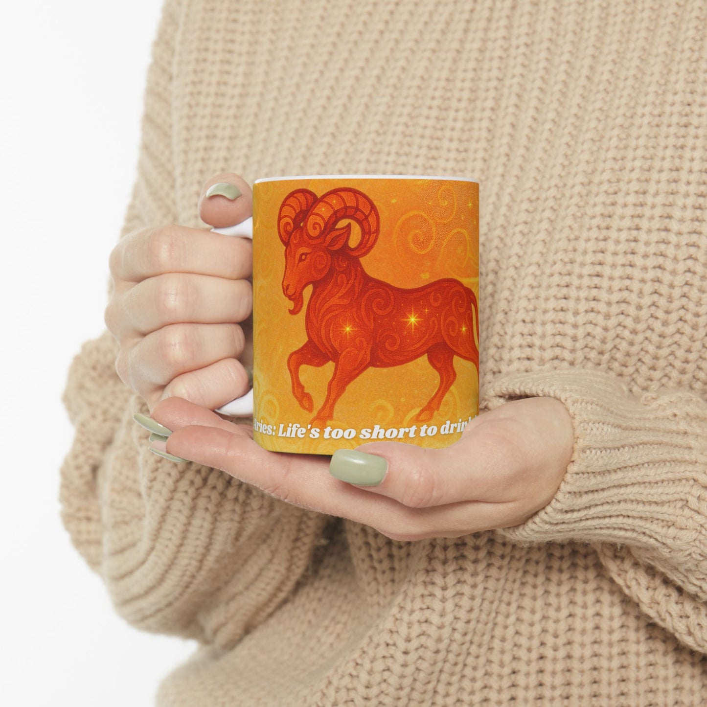 Aries Zodiac Ceramic Mug - Perfect Gift for Astrology Lovers