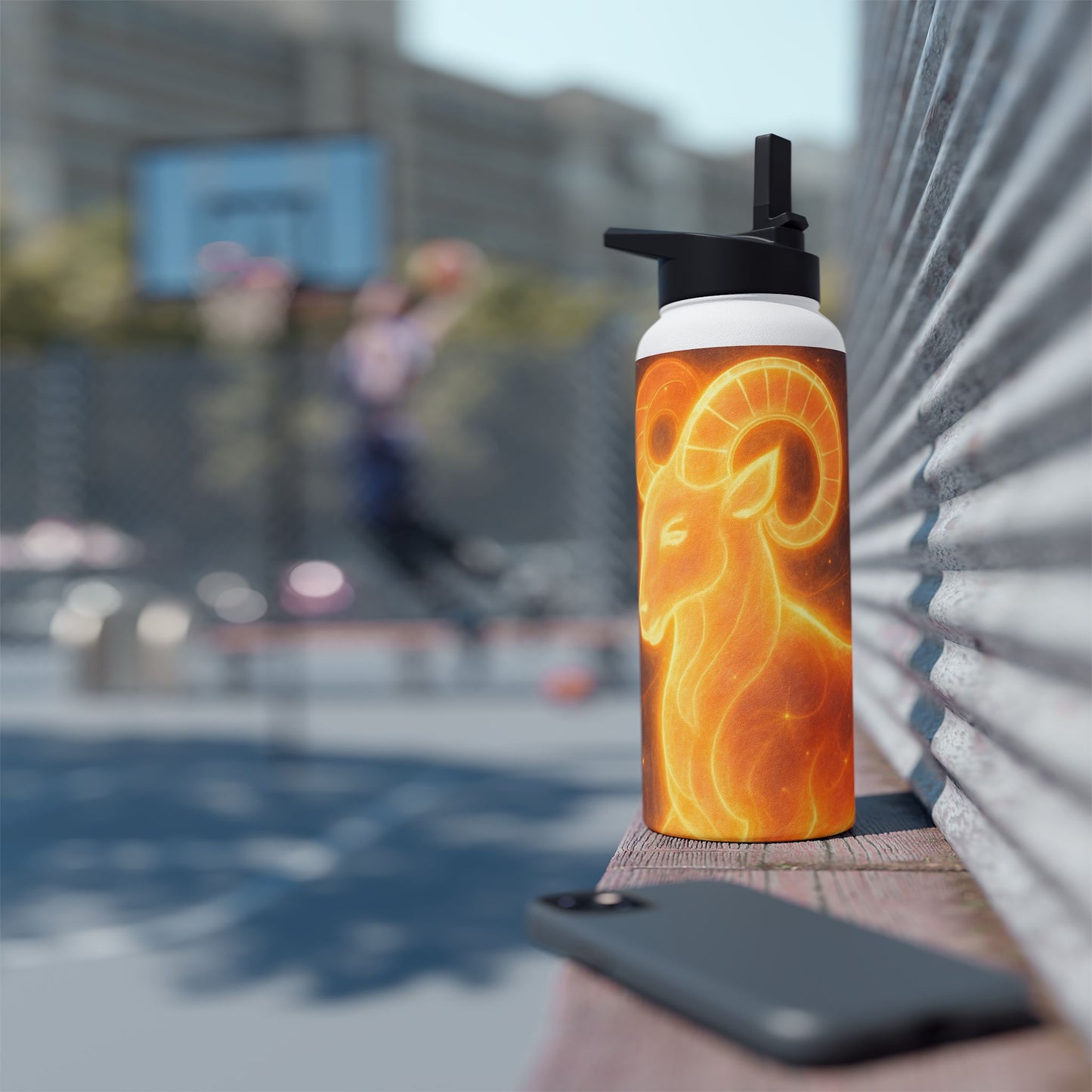 Aries Zodiac Stainless Steel Water Bottle | Astrology Gift, Personalized Drinkware, Motivational Sports Bottle