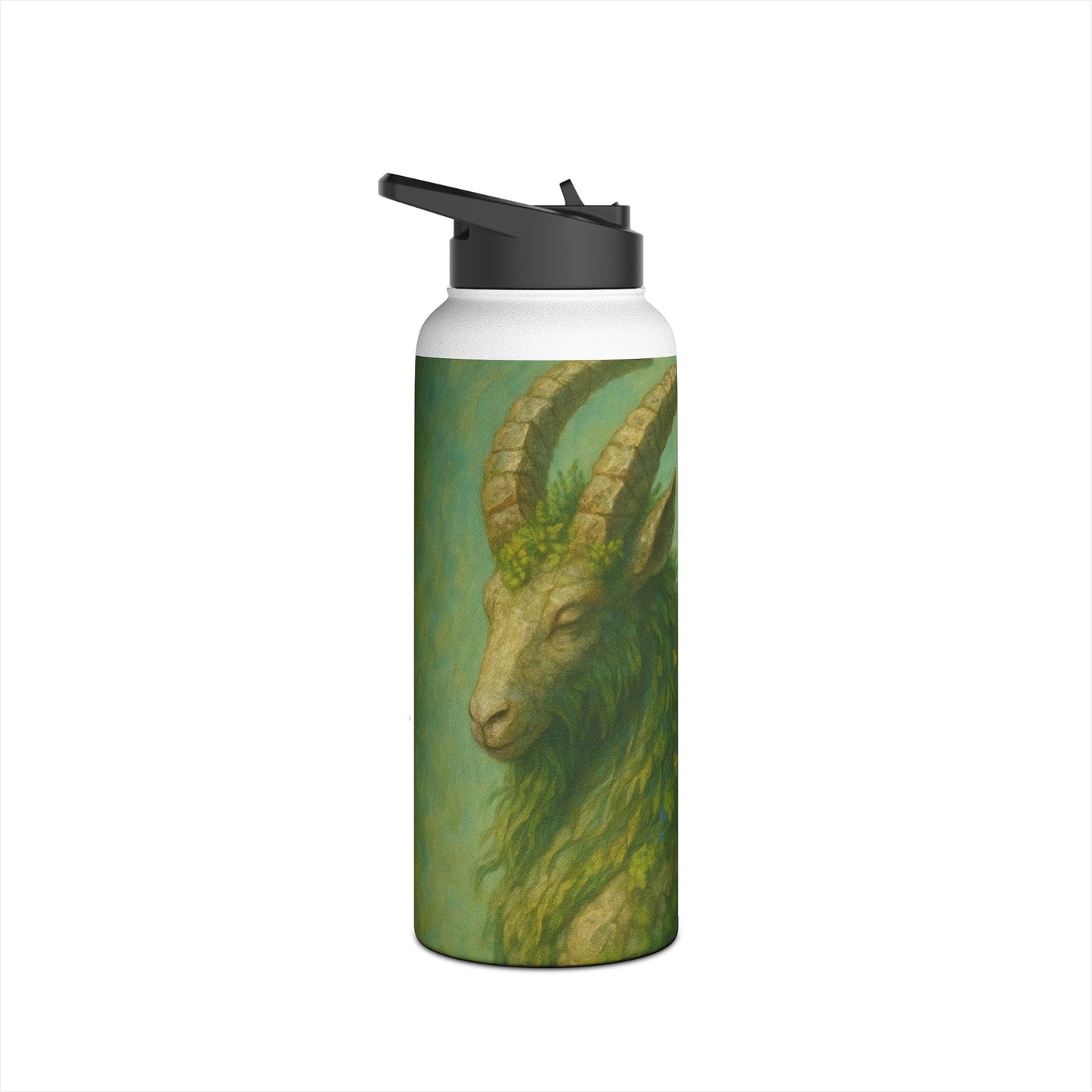Capricorn Nature-Inspired Stainless Steel Water Bottle | Eco-Friendly, Outdoor Adventure, Gift for Nature Lovers, Hiking Gear, Hydration on-the-Go