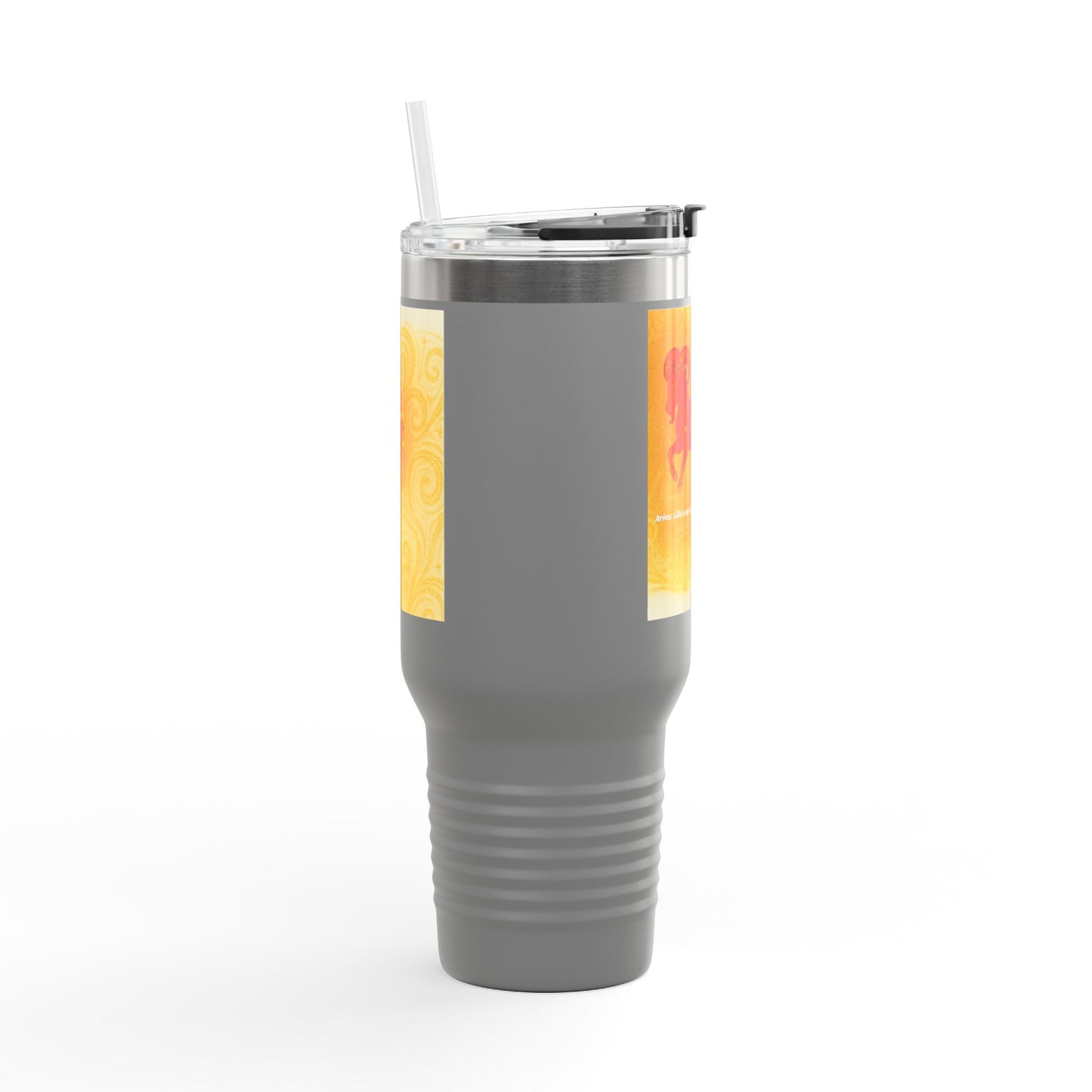 Aries Colorful Insulated Travel Mug - 40oz with Zodiac Design | Perfect for Gifts and On-the-Go