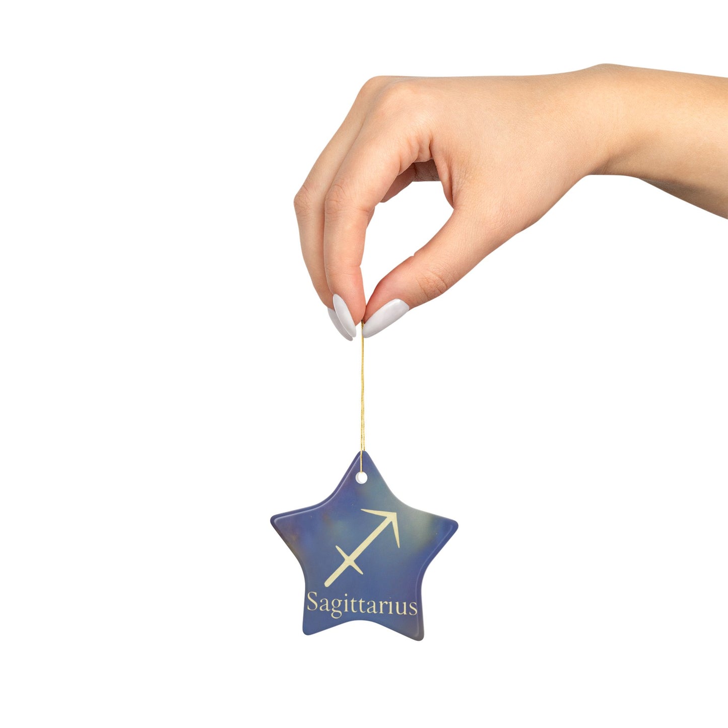 Sagittarius Ceramic Ornaments - 2-Sided Print with Zodiac Symbols and Traits