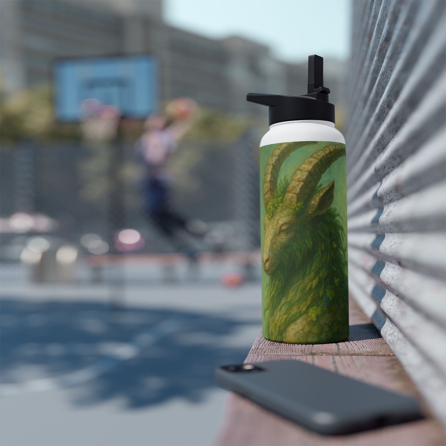 Capricorn Nature-Inspired Stainless Steel Water Bottle | Eco-Friendly, Outdoor Adventure, Gift for Nature Lovers, Hiking Gear, Hydration on-the-Go