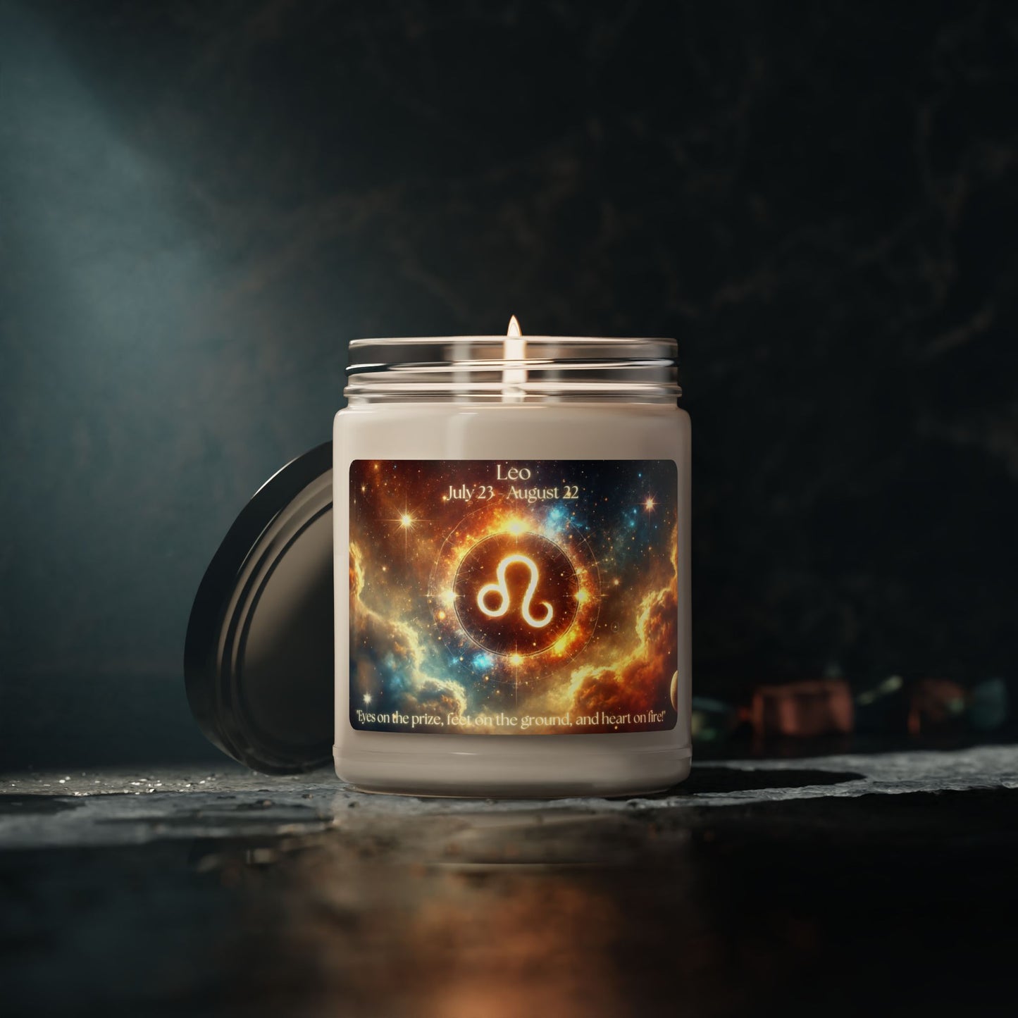 Leo Zodiac Scented Soy Candle - 9oz | Astrological Gift for Birthdays & Celebrations